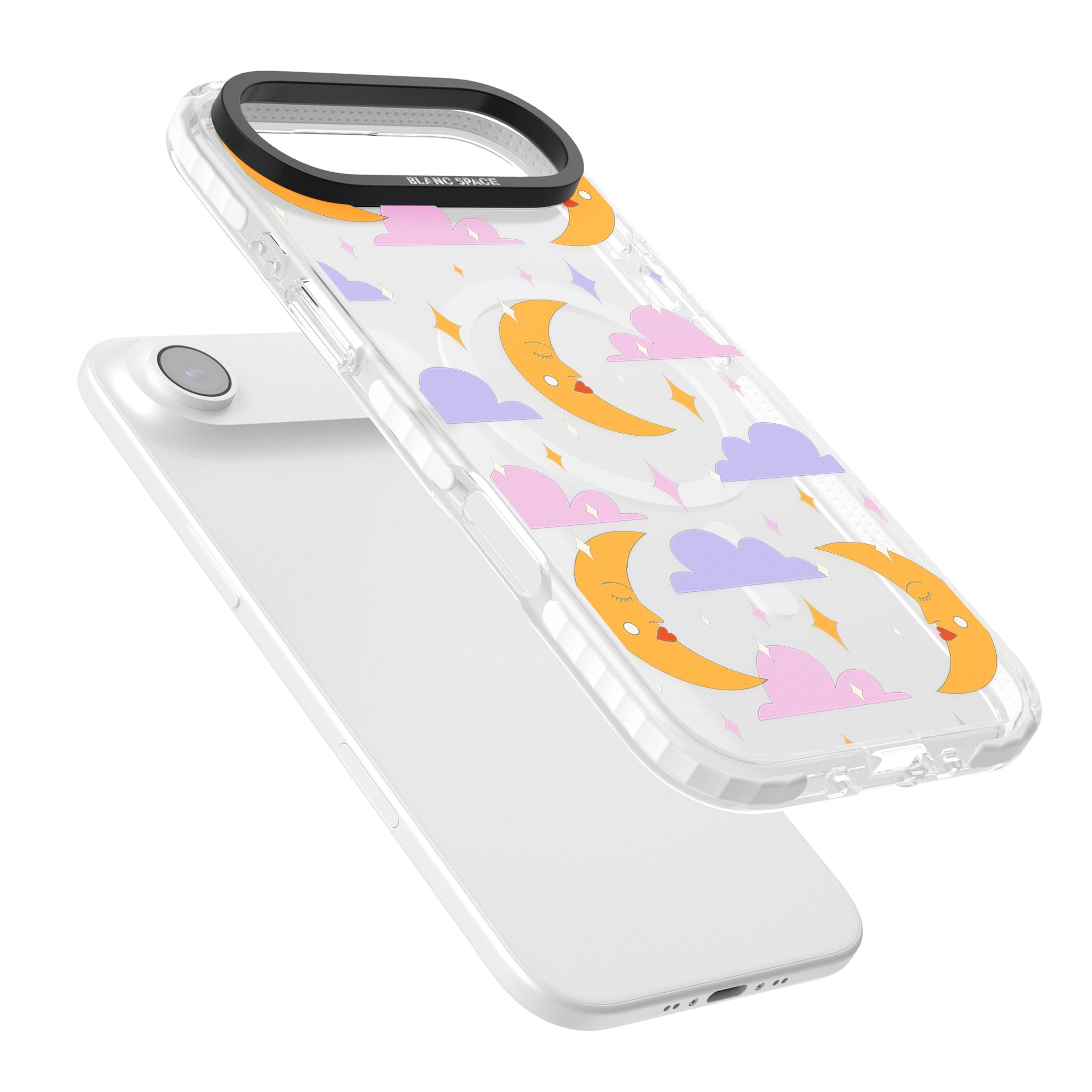 Moons & Clouds iPhone 17 Air Impact Pro Clear Phone Case Colours
