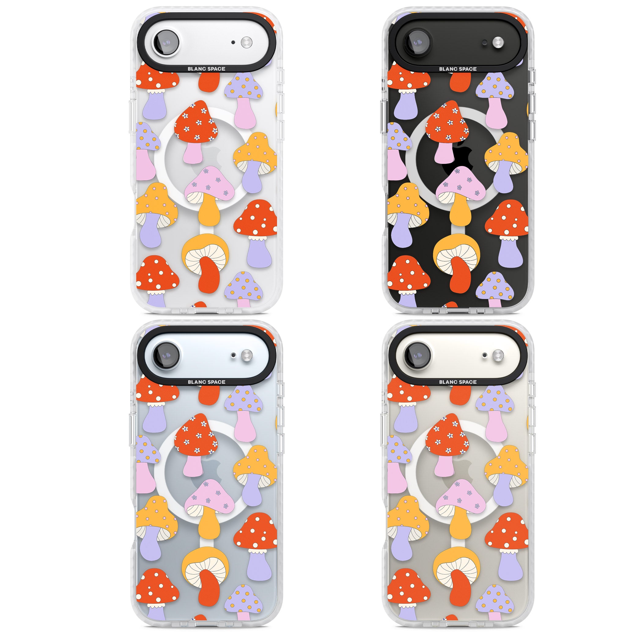 Happy Shrooms iPhone 17 Air Impact Pro Clear Phone Case APT Impact Protection