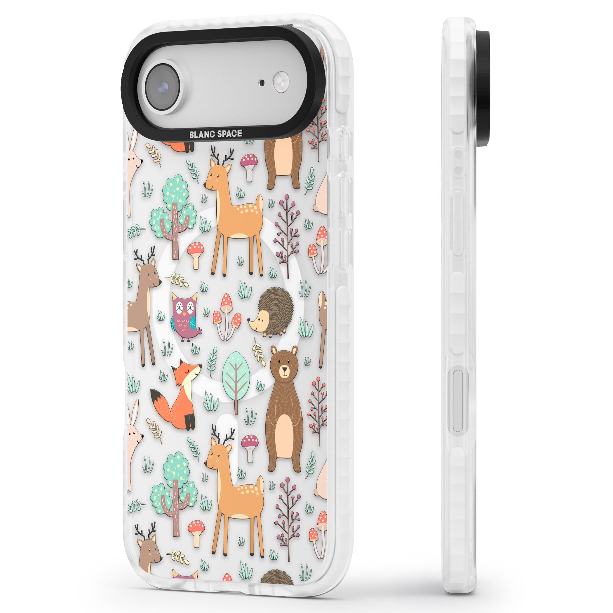 Wildlife Pattern iPhone 17 Air Impact Pro Clear Phone Case Side Profile
