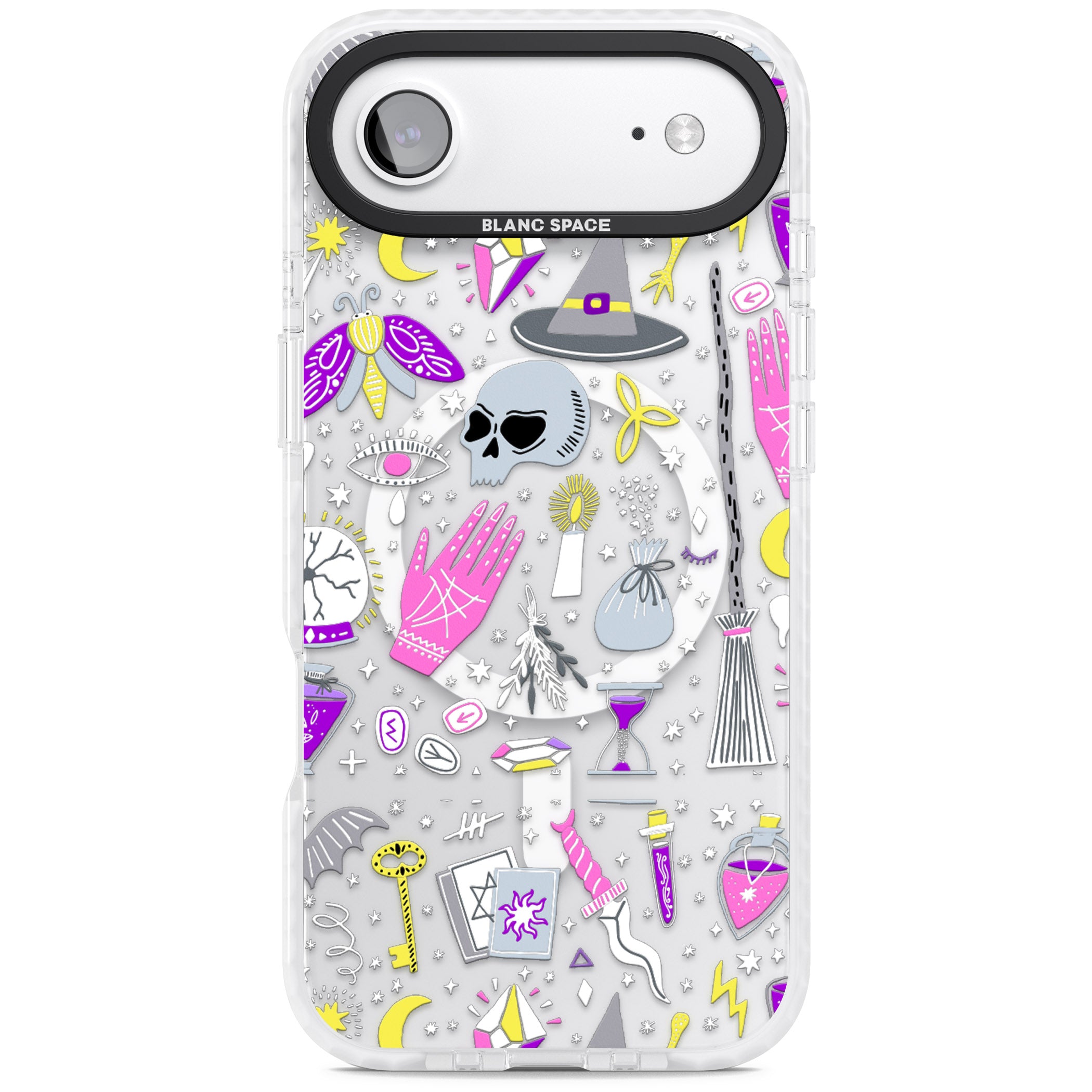 Black Magic Pattern iPhone 17 Air Impact Pro Clear Phone Case