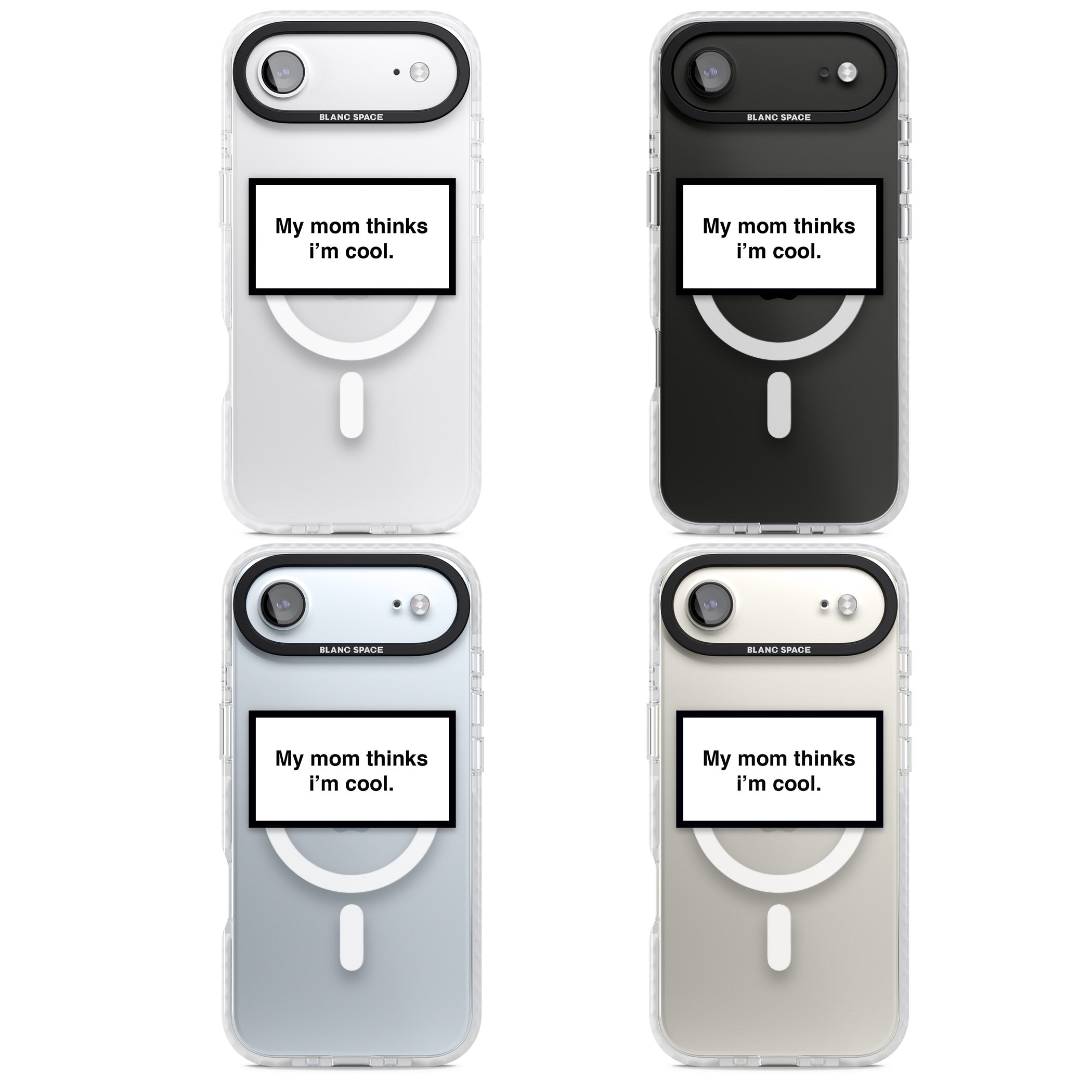 My Mom Thinks I'M Cool iPhone 17 Air Impact Pro Clear Phone Case APT Impact Protection