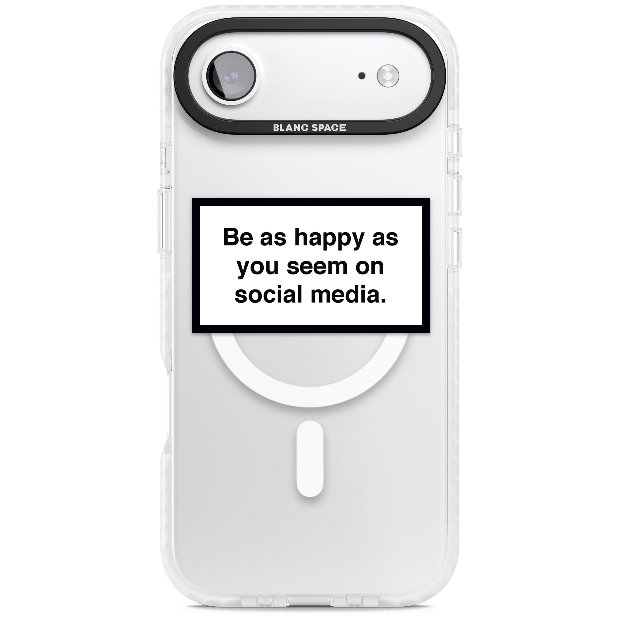 Happy On Social Media iPhone 17 Air Impact Pro Clear Phone Case