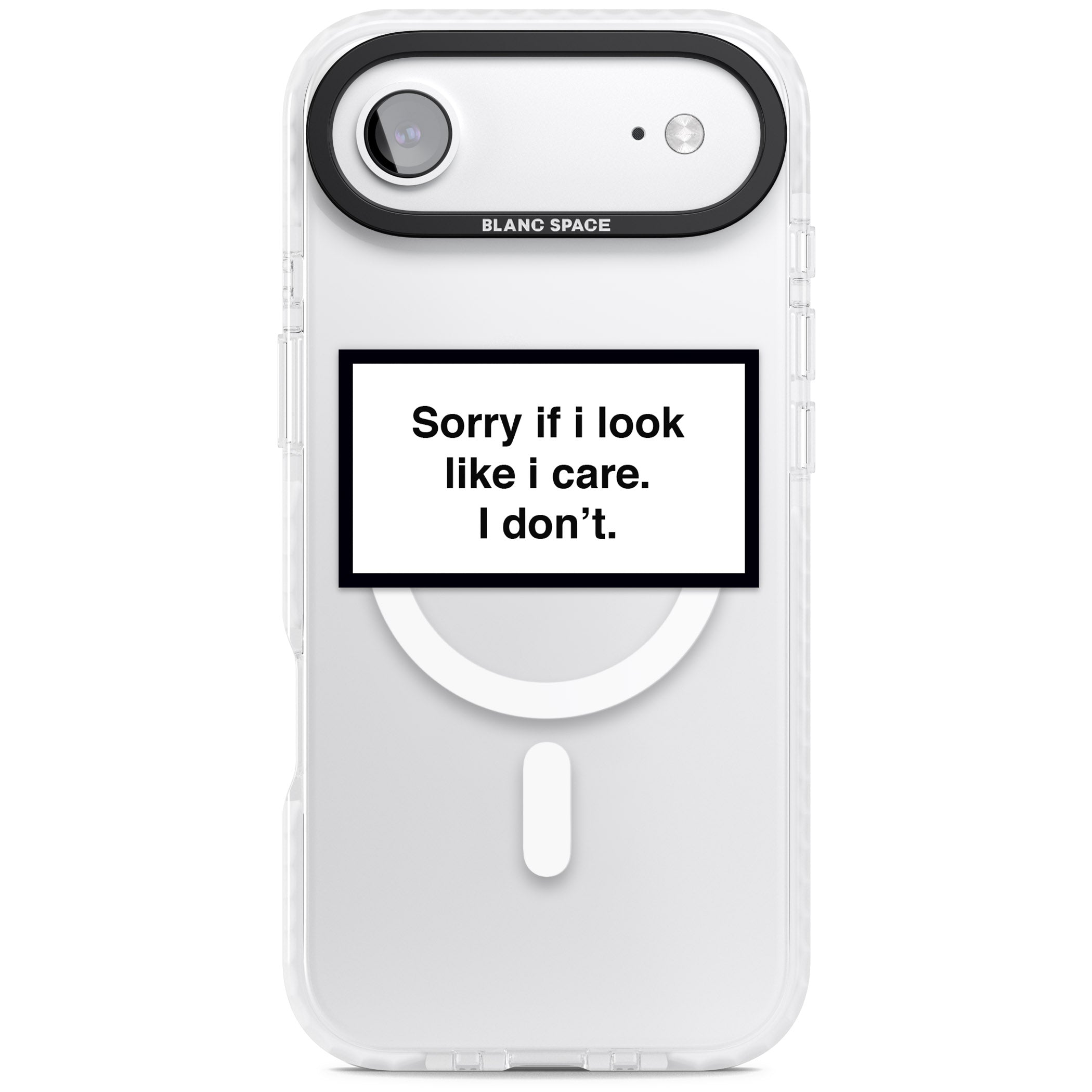 Sorry If I Look Like I Care iPhone 17 Air Impact Pro Clear Phone Case