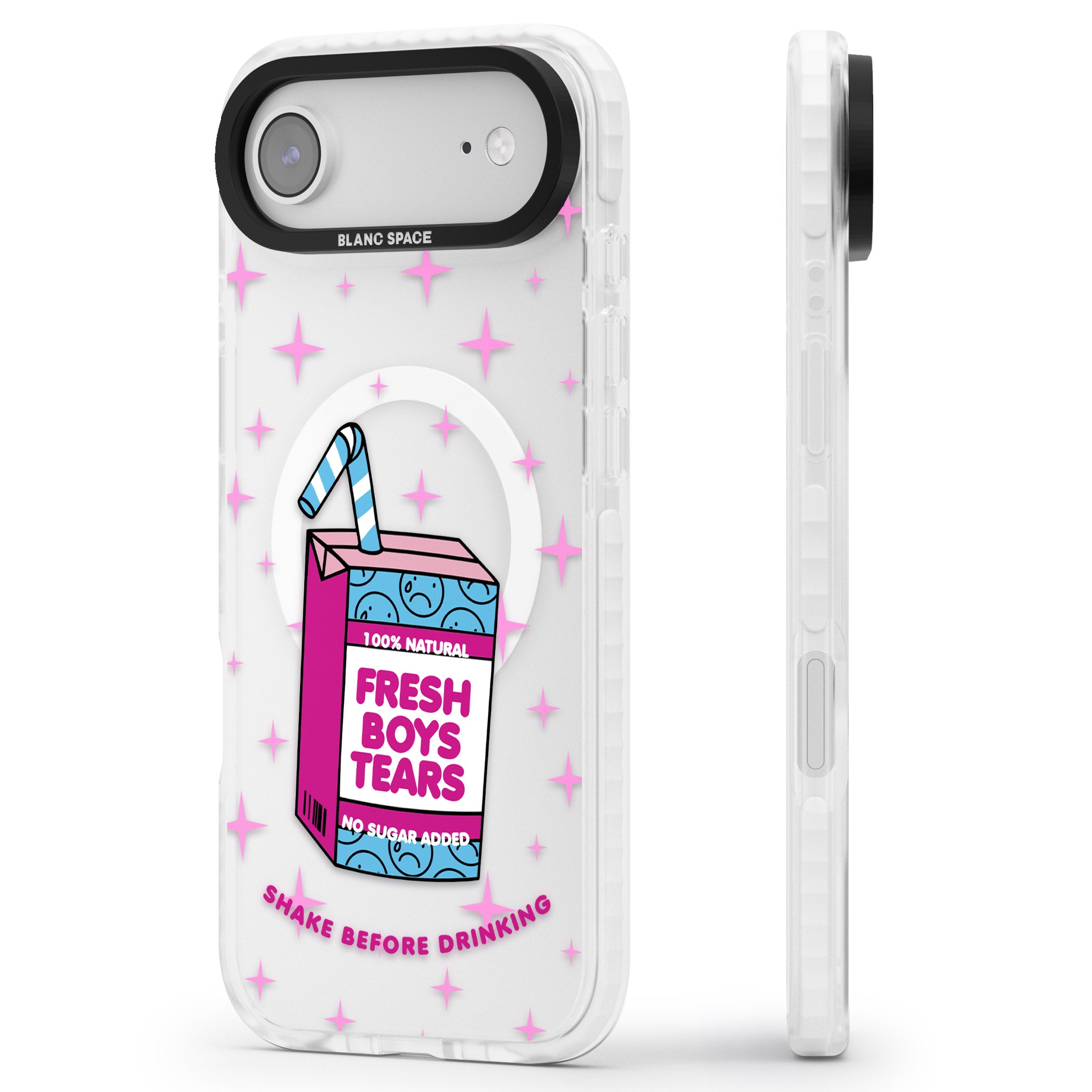 Boy Tears iPhone 17 Air Impact Pro Clear Phone Case Side Profile