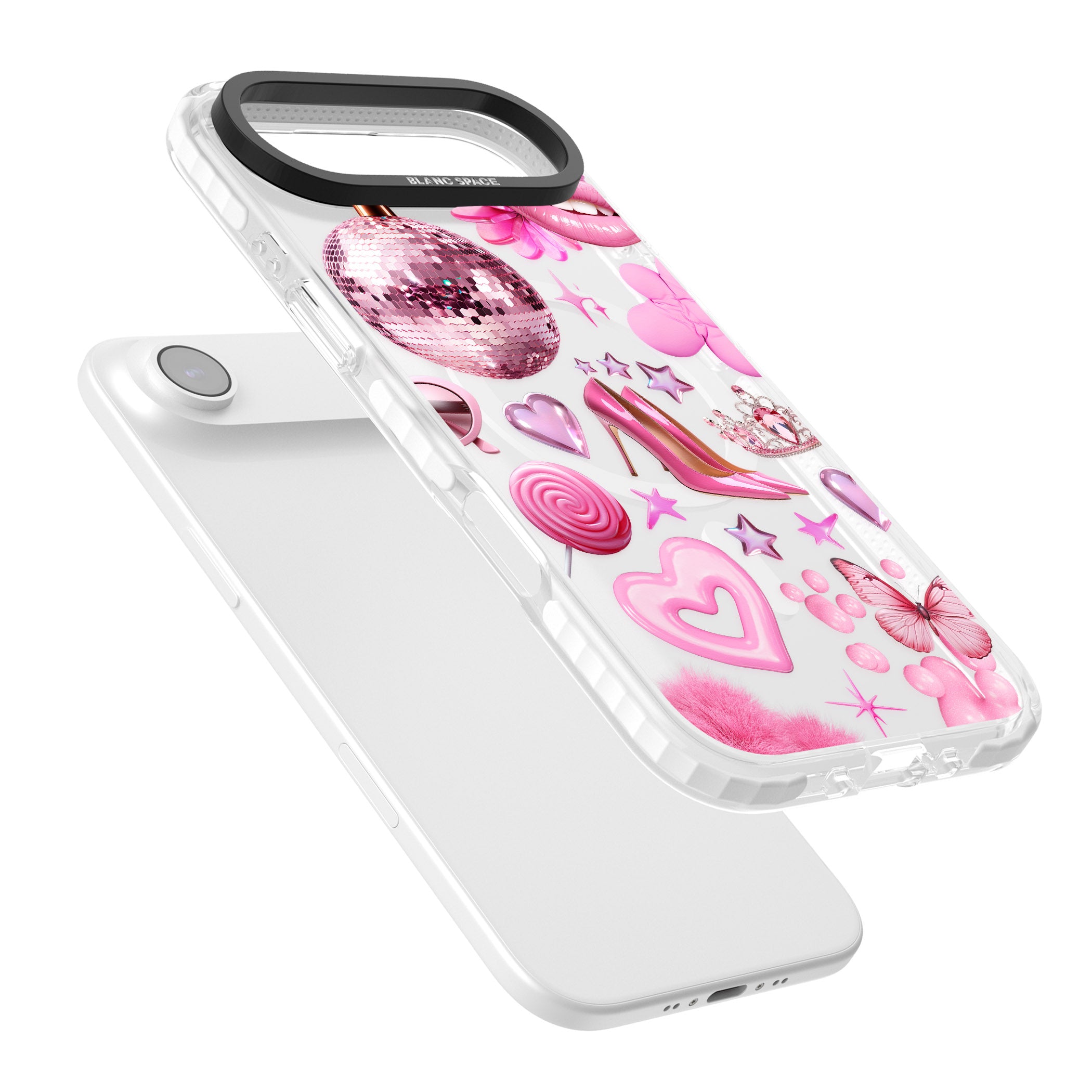 Pink Glam iPhone 17 Air Impact Pro Clear Phone Case Colours