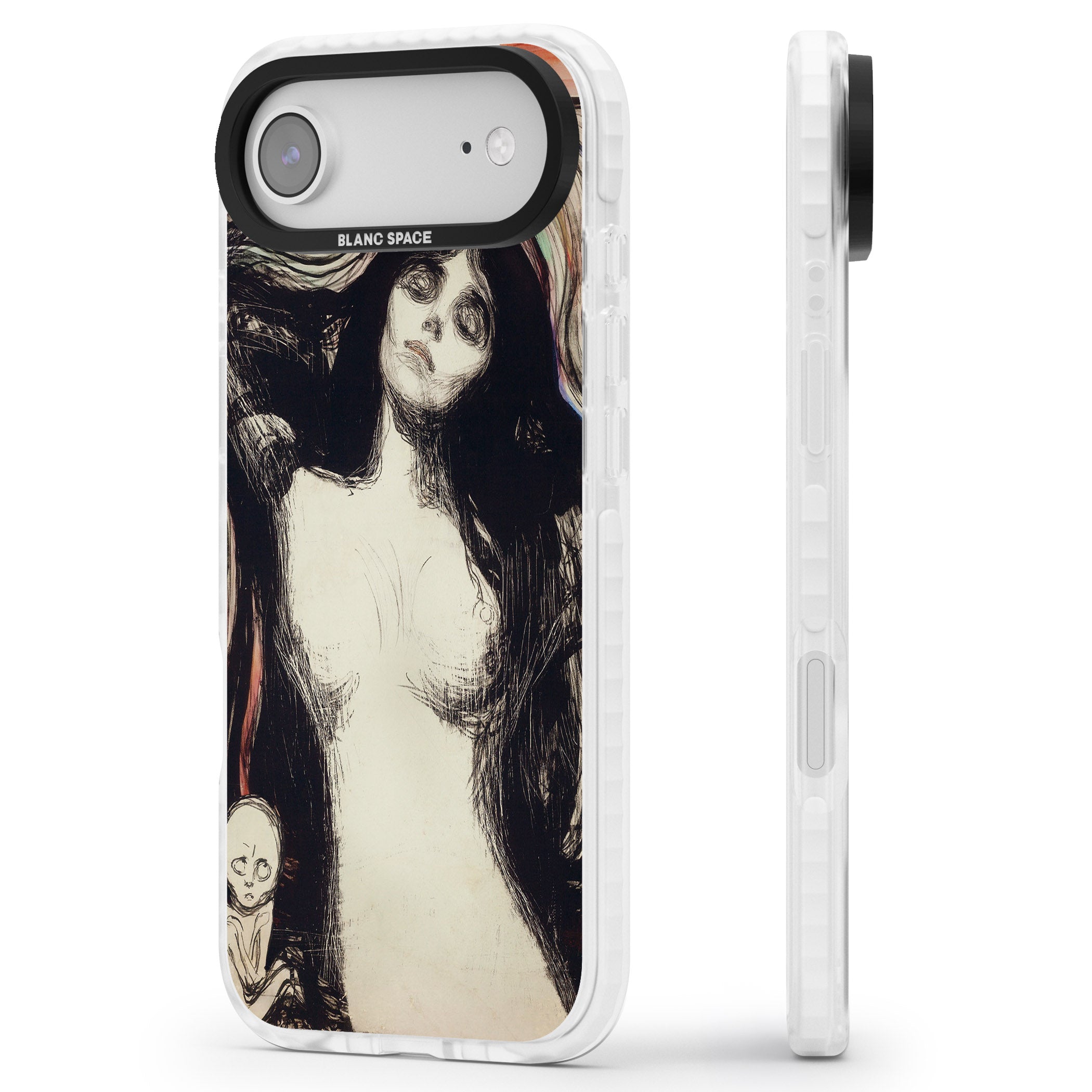 Madonna iPhone 17 Air Impact Pro Clear Phone Case Side Profile