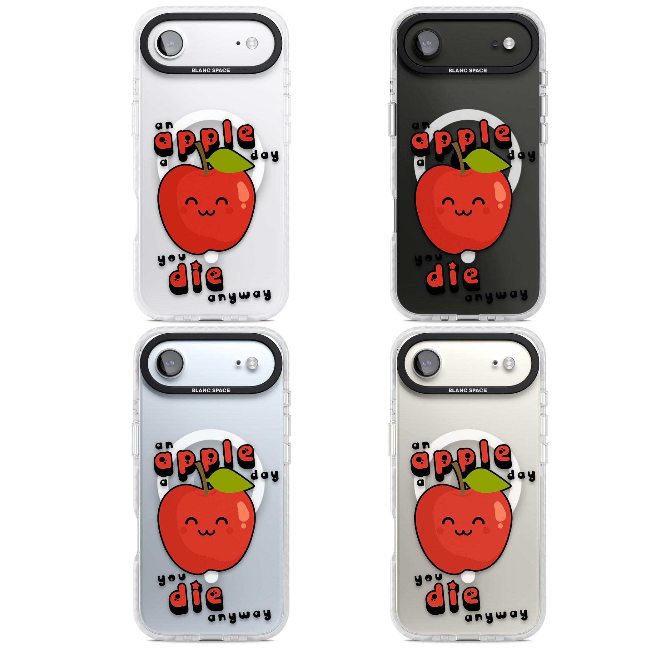 An Apple A Day iPhone 17 Air Impact Pro Clear Phone Case APT Impact Protection