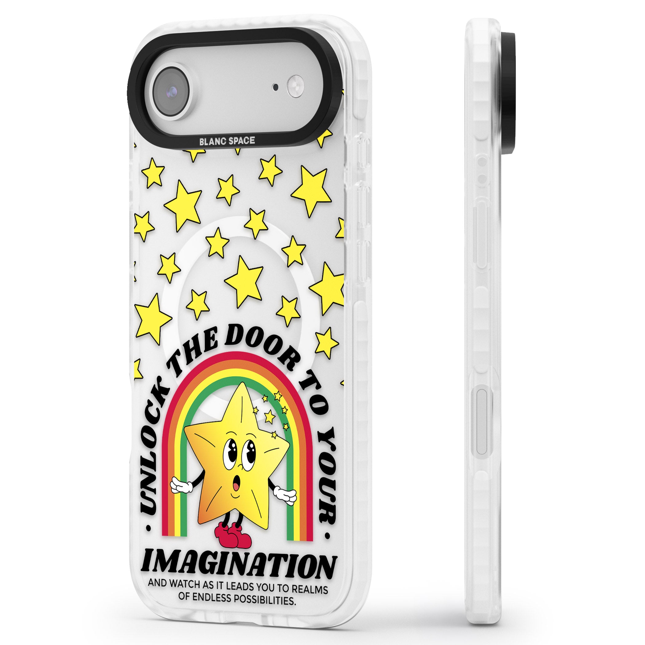 Imagination iPhone 17 Air Impact Pro Clear Phone Case Side Profile
