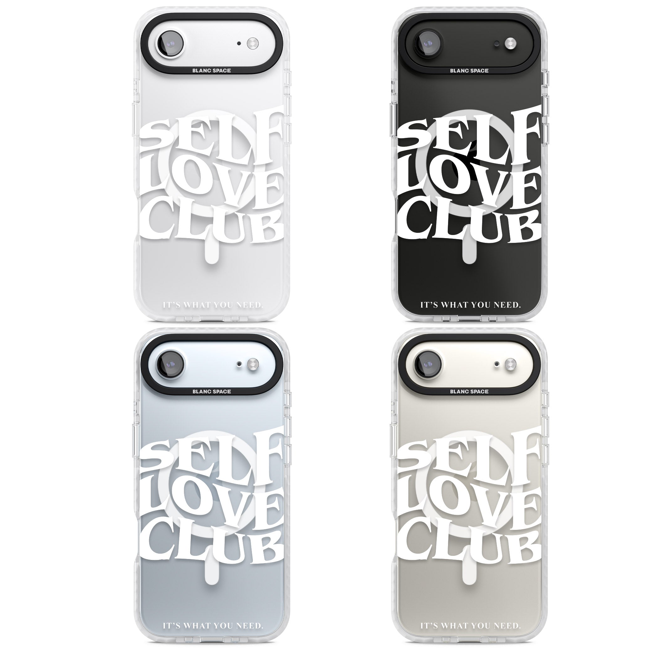 Self Love Club White iPhone 17 Air Impact Pro Clear Phone Case APT Impact Protection