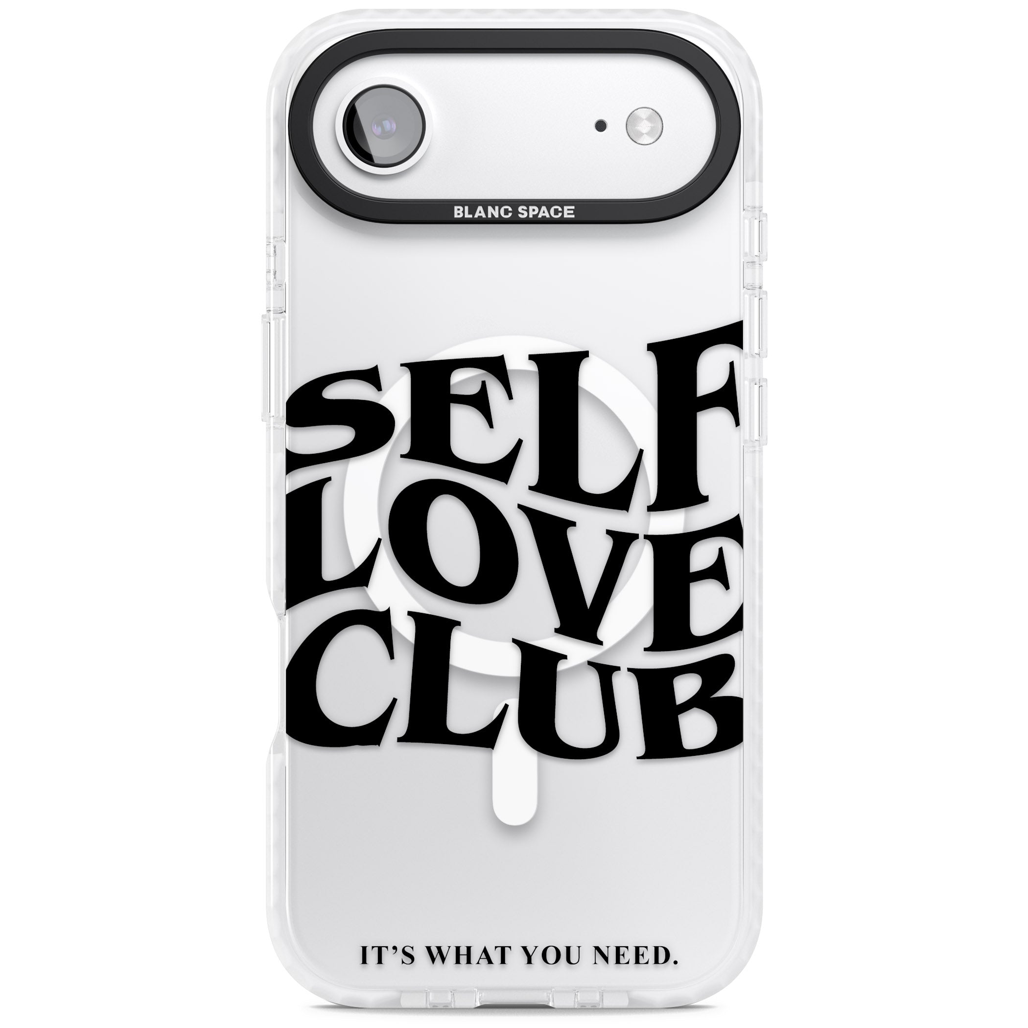 Self Love Club Black iPhone 17 Air Impact Pro Clear Phone Case