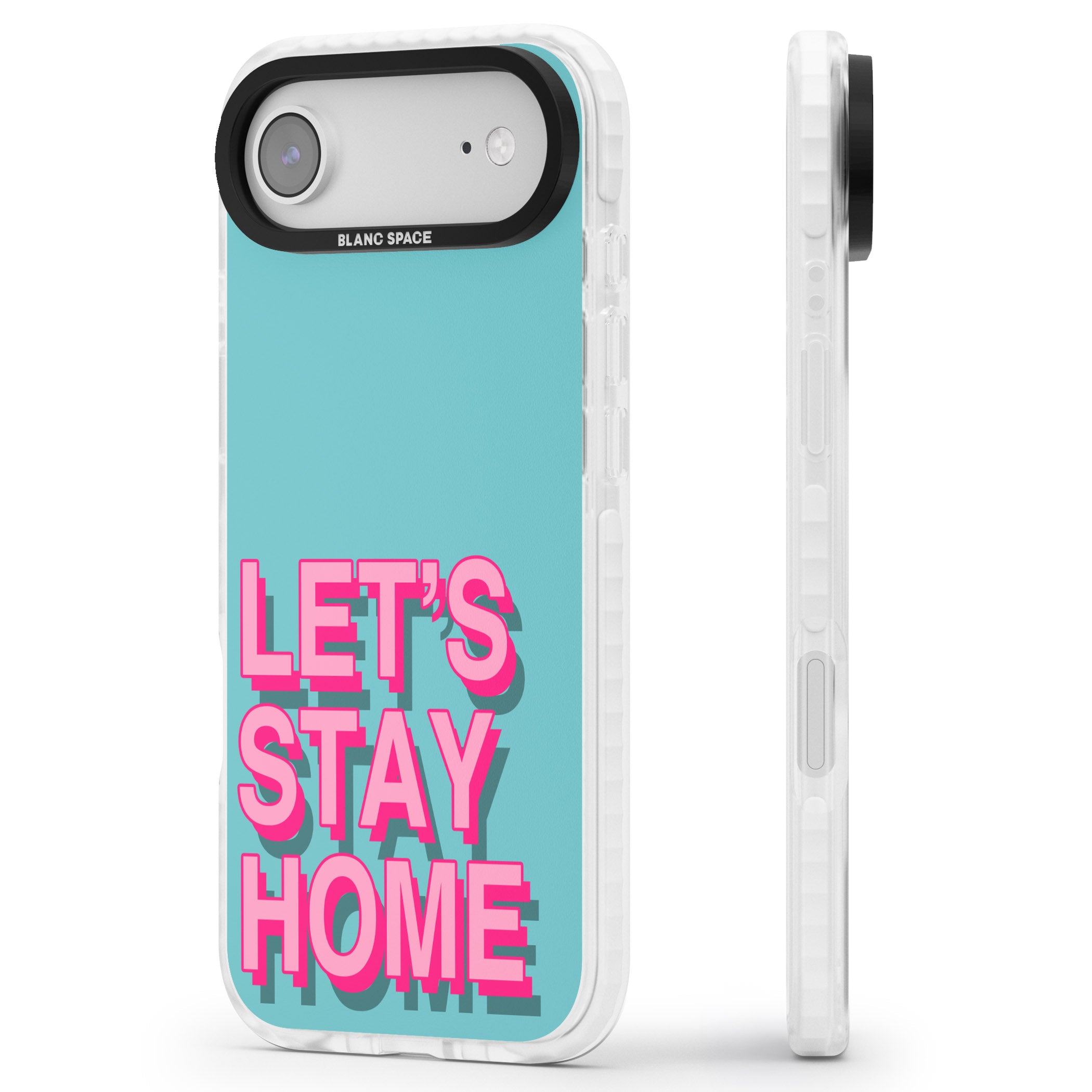 Let'S Stay Home iPhone 17 Air Impact Pro Clear Phone Case Side Profile