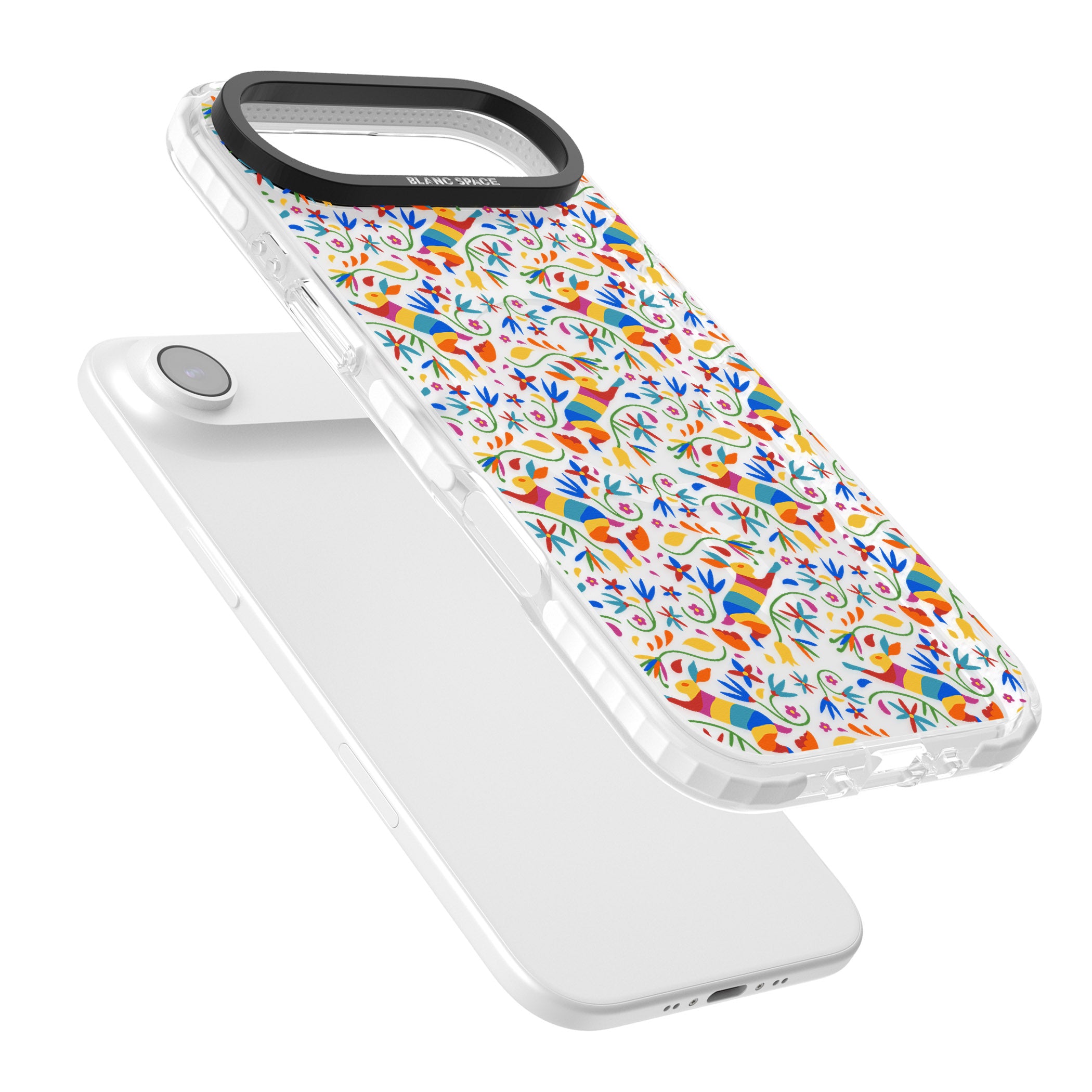Vibrant Floral Mosaic iPhone 17 Air Impact Pro Clear Phone Case Colours