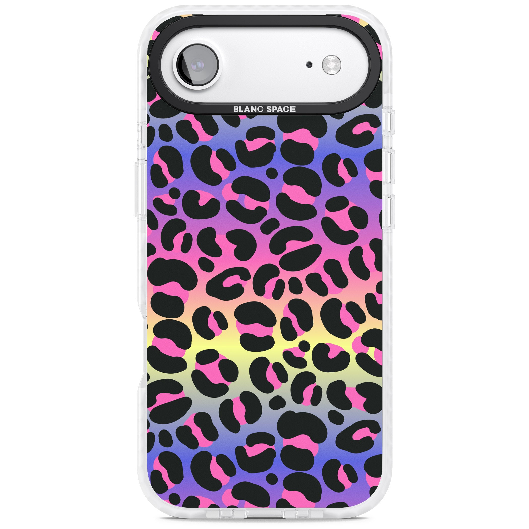 Rainbow Gradient Leopard iPhone 17 Air Impact Pro Clear Phone Case