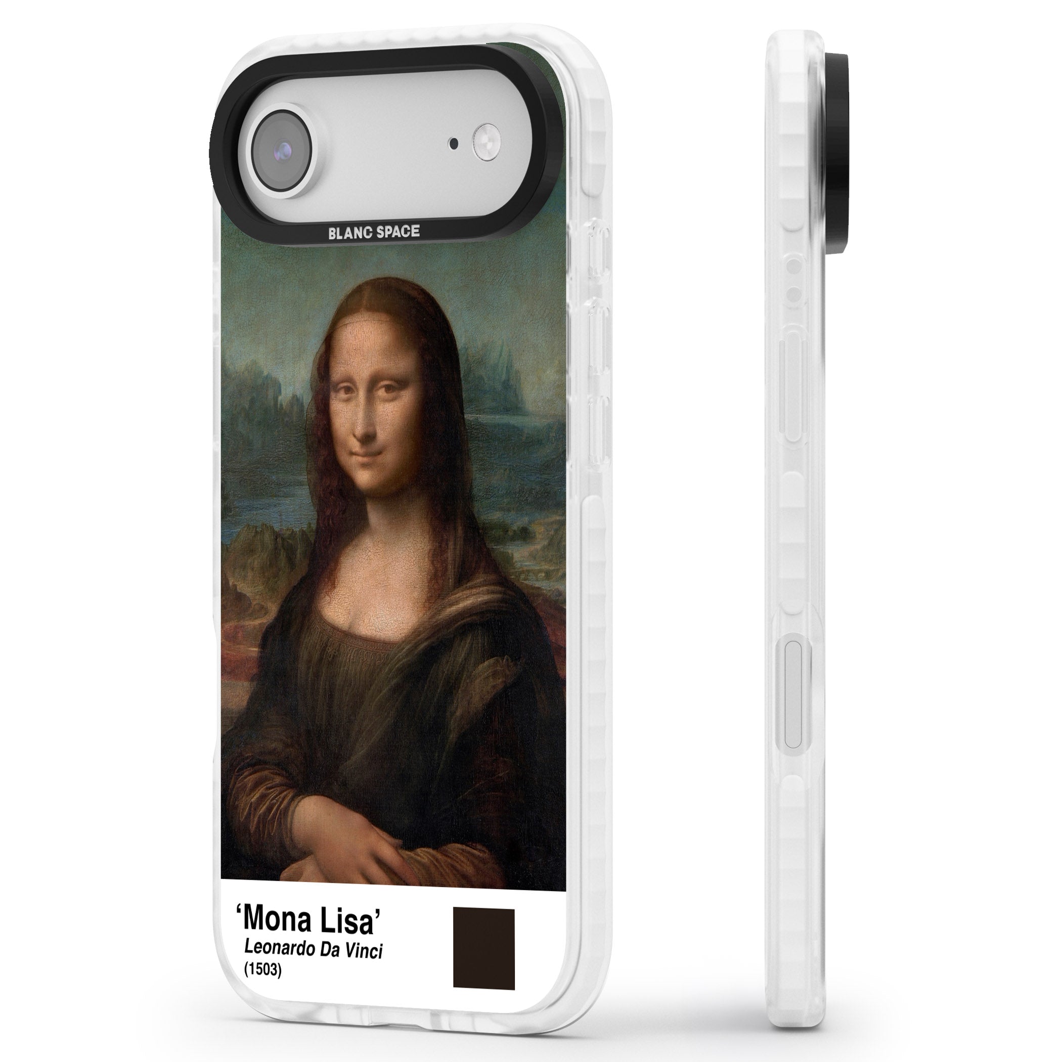 Mona Lisa iPhone 17 Air Impact Pro Clear Phone Case Side Profile