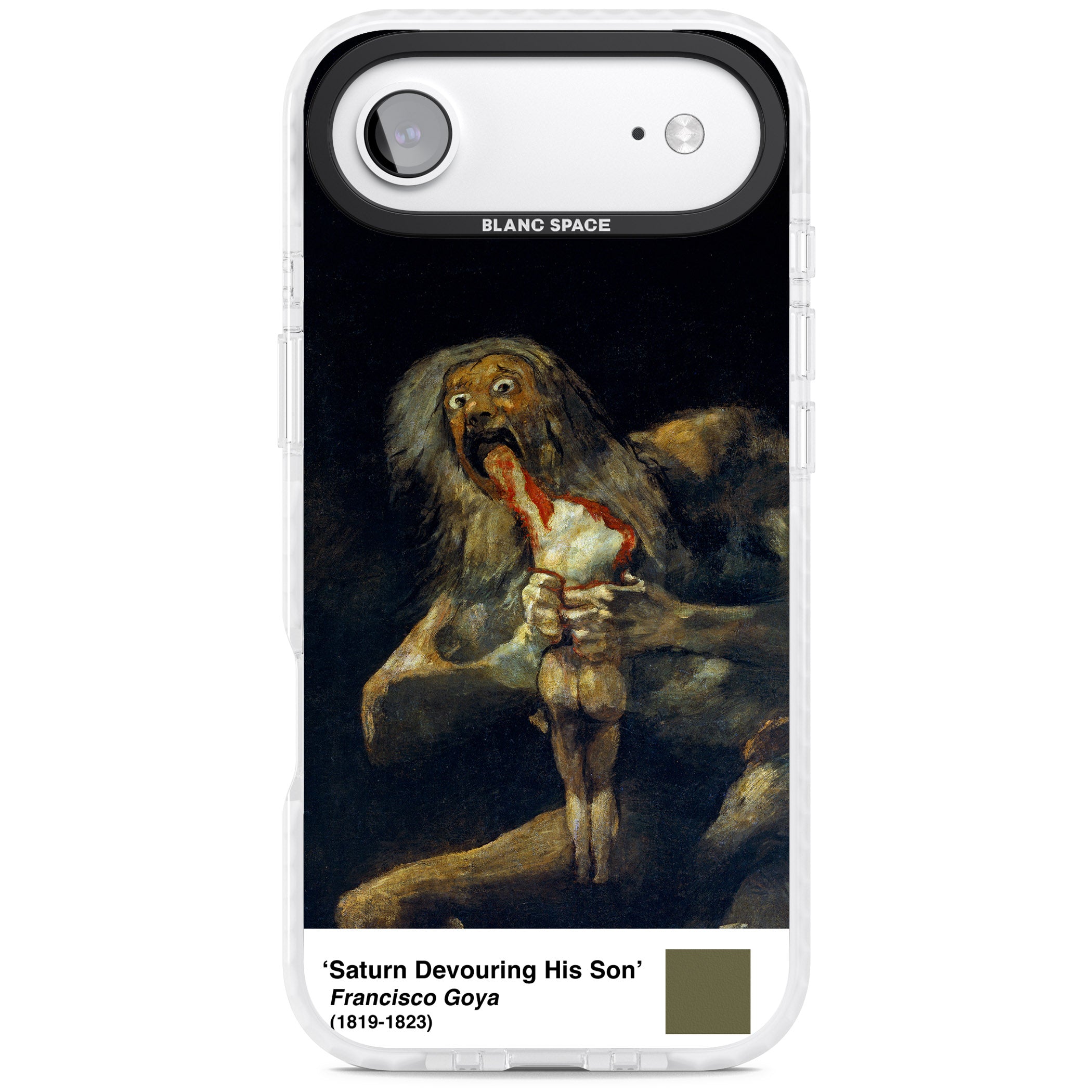 Saturn Devouring His Son iPhone 17 Air Impact Pro Clear Phone Case