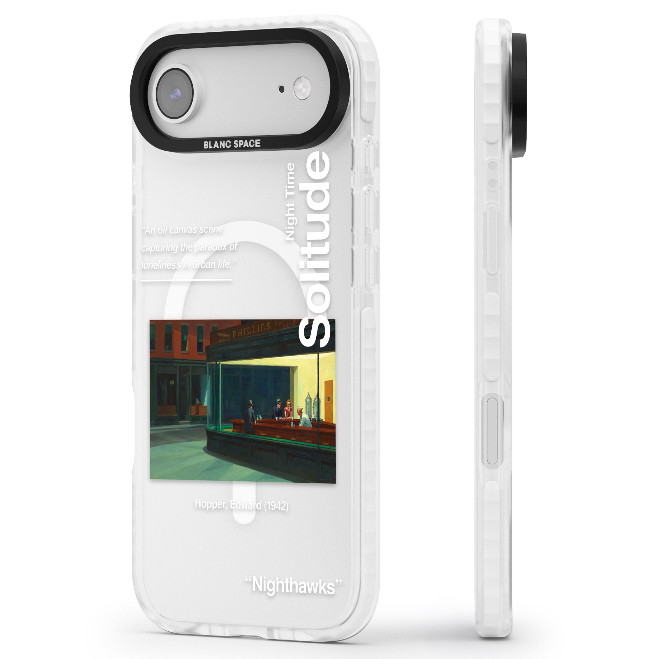 Nighthawks iPhone 17 Air Impact Pro Clear Phone Case Side Profile