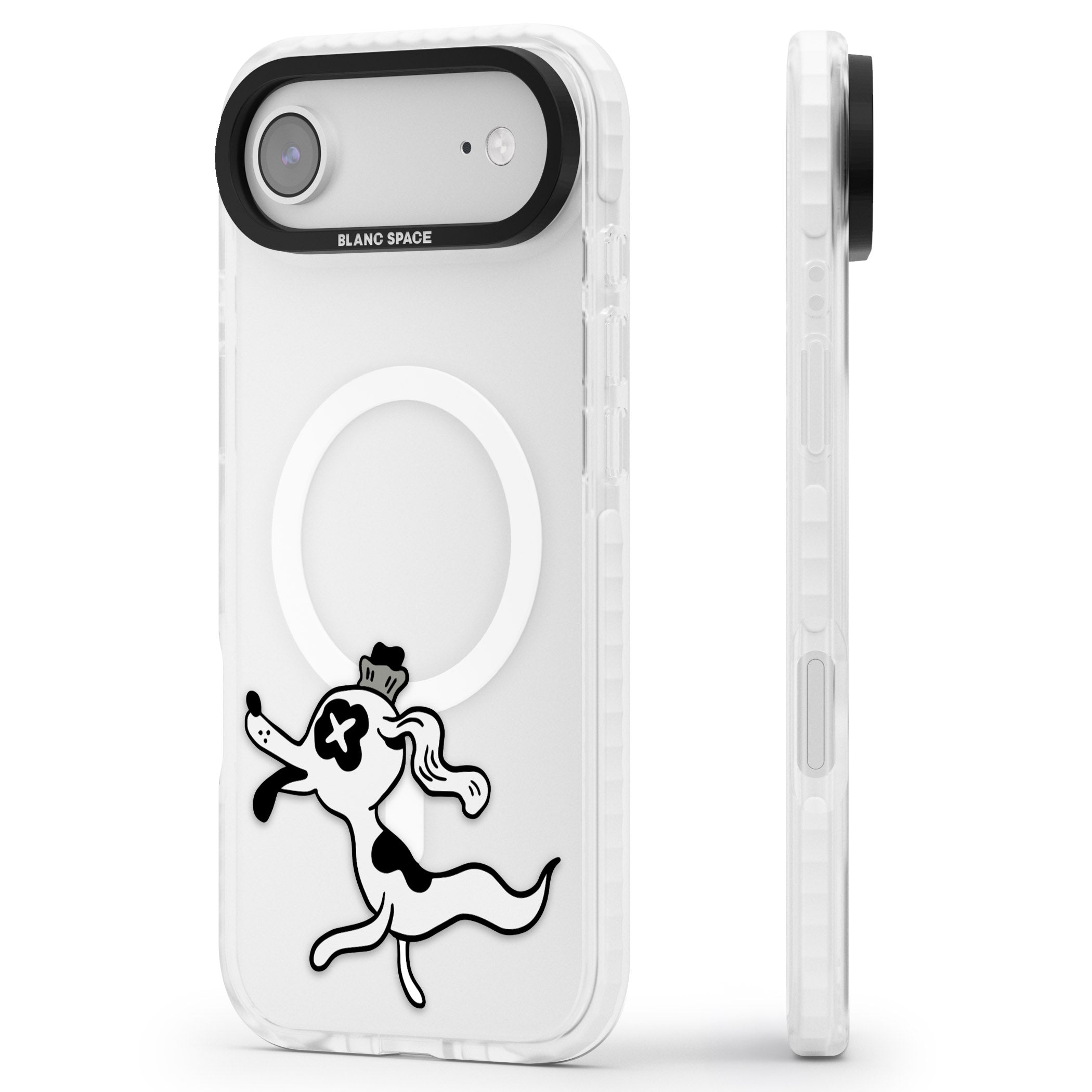 Dog Spirit iPhone 17 Air Impact Pro Clear Phone Case Side Profile