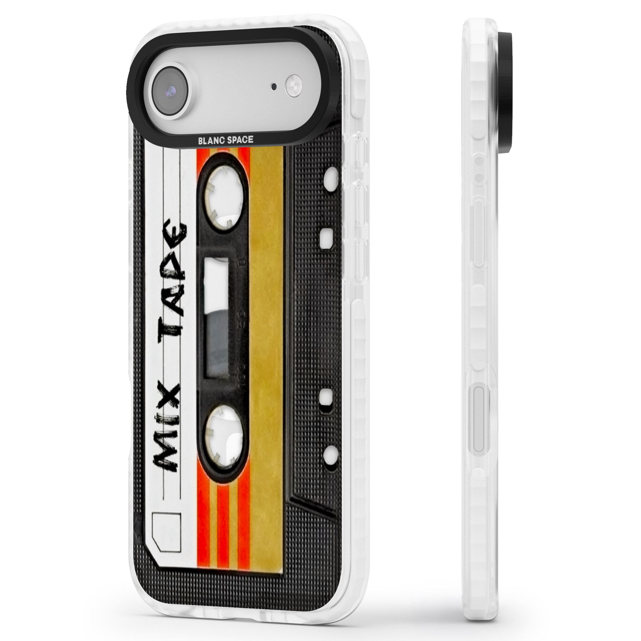 Retro Mix Tape iPhone 17 Air Impact Pro Clear Phone Case Side Profile