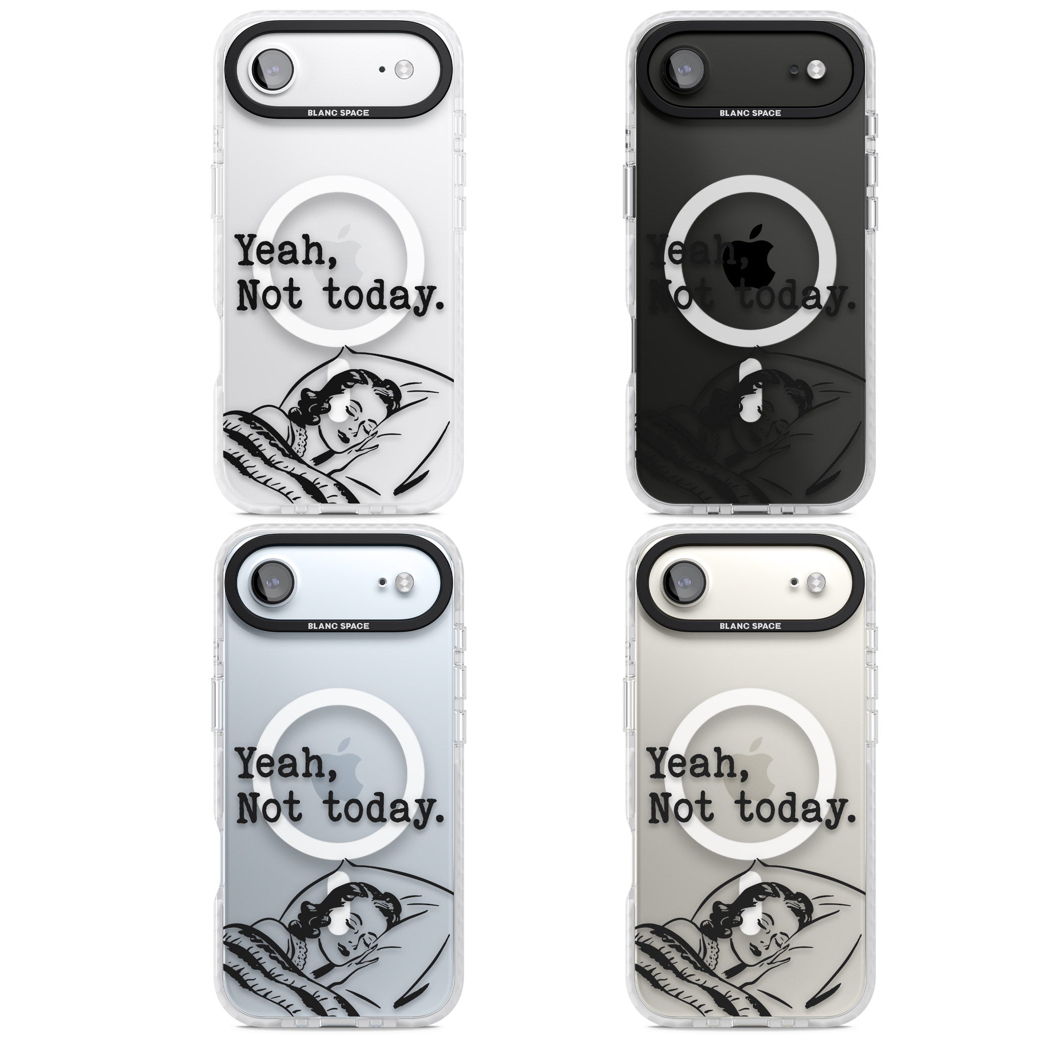 Yeah, Not Today iPhone 17 Air Impact Pro Clear Phone Case APT Impact Protection