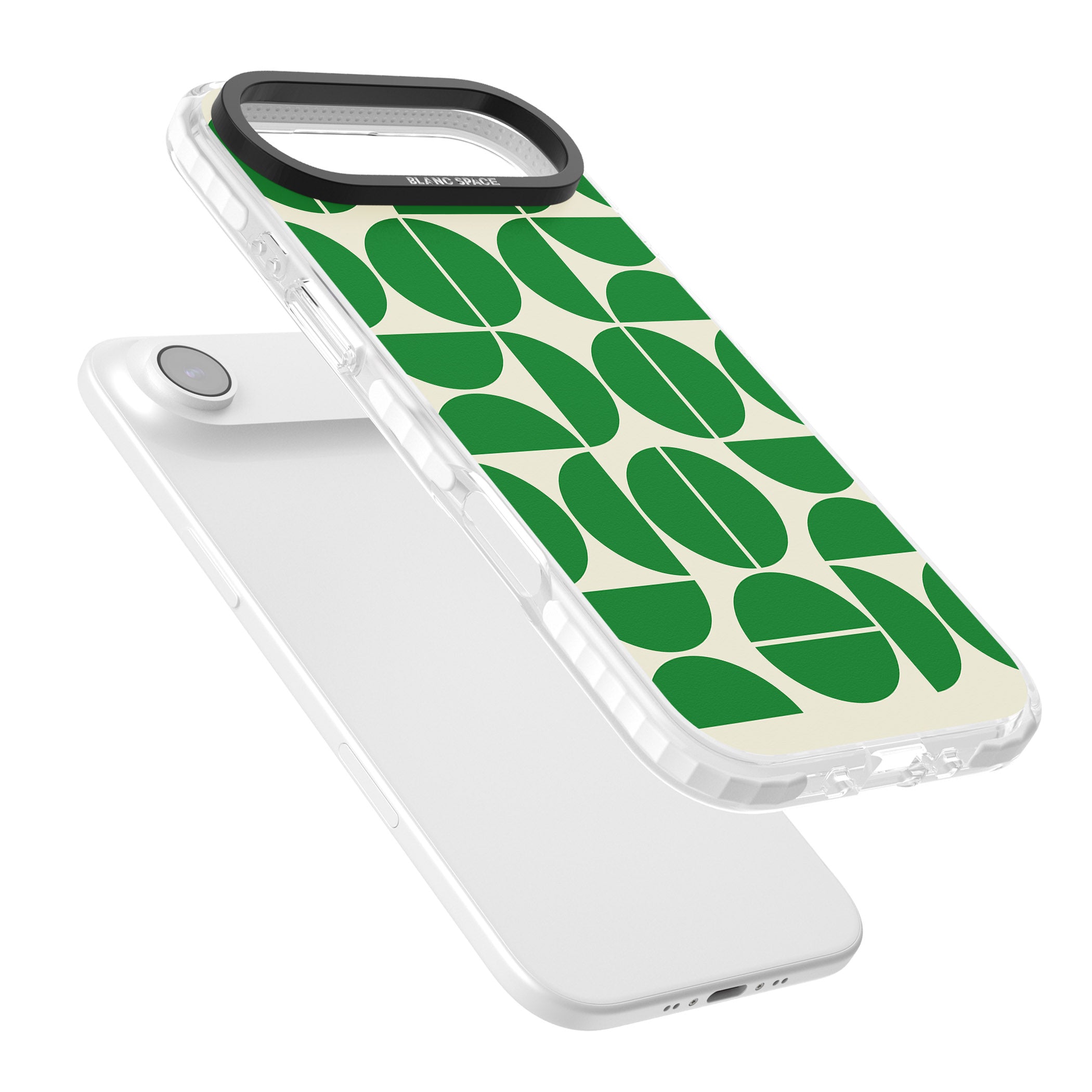 Retro Green Circles iPhone 17 Air Impact Pro Clear Phone Case Colours