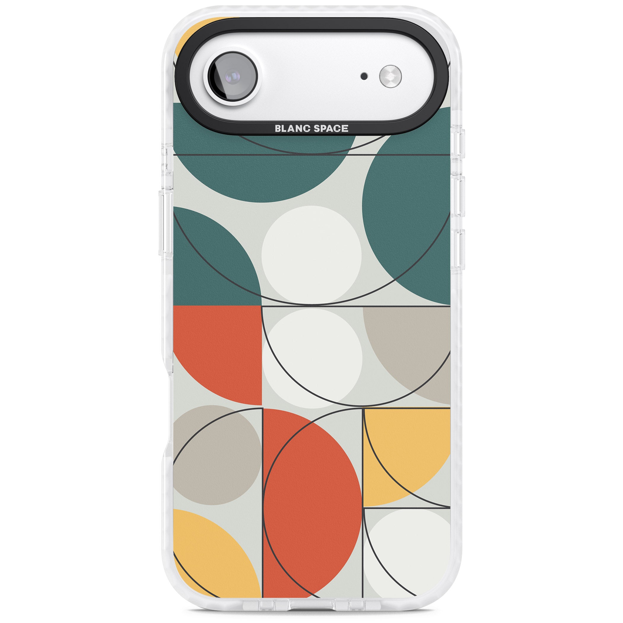 Modern Abstract Circle iPhone 17 Air Impact Pro Clear Phone Case