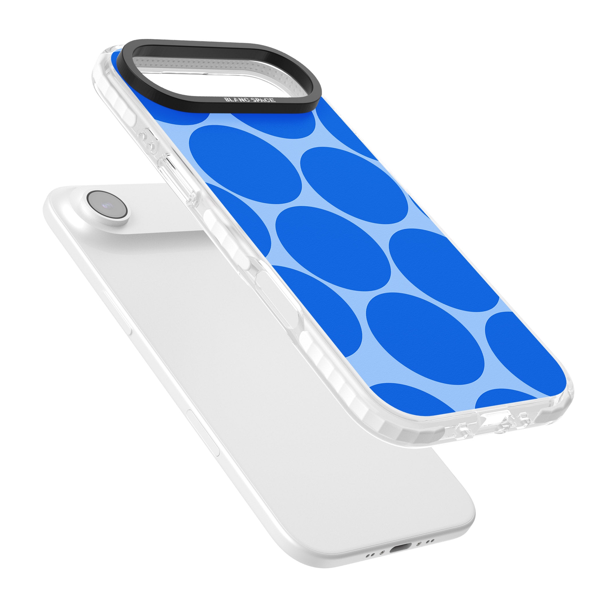 Retro Blue Dot iPhone 17 Air Impact Pro Clear Phone Case Colours