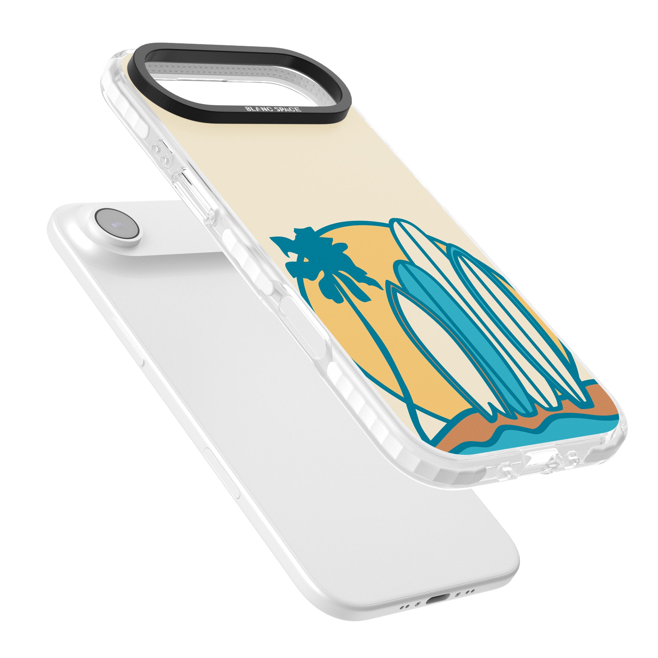 Coastal Surf Vibes iPhone 17 Air Impact Pro Clear Phone Case Colours