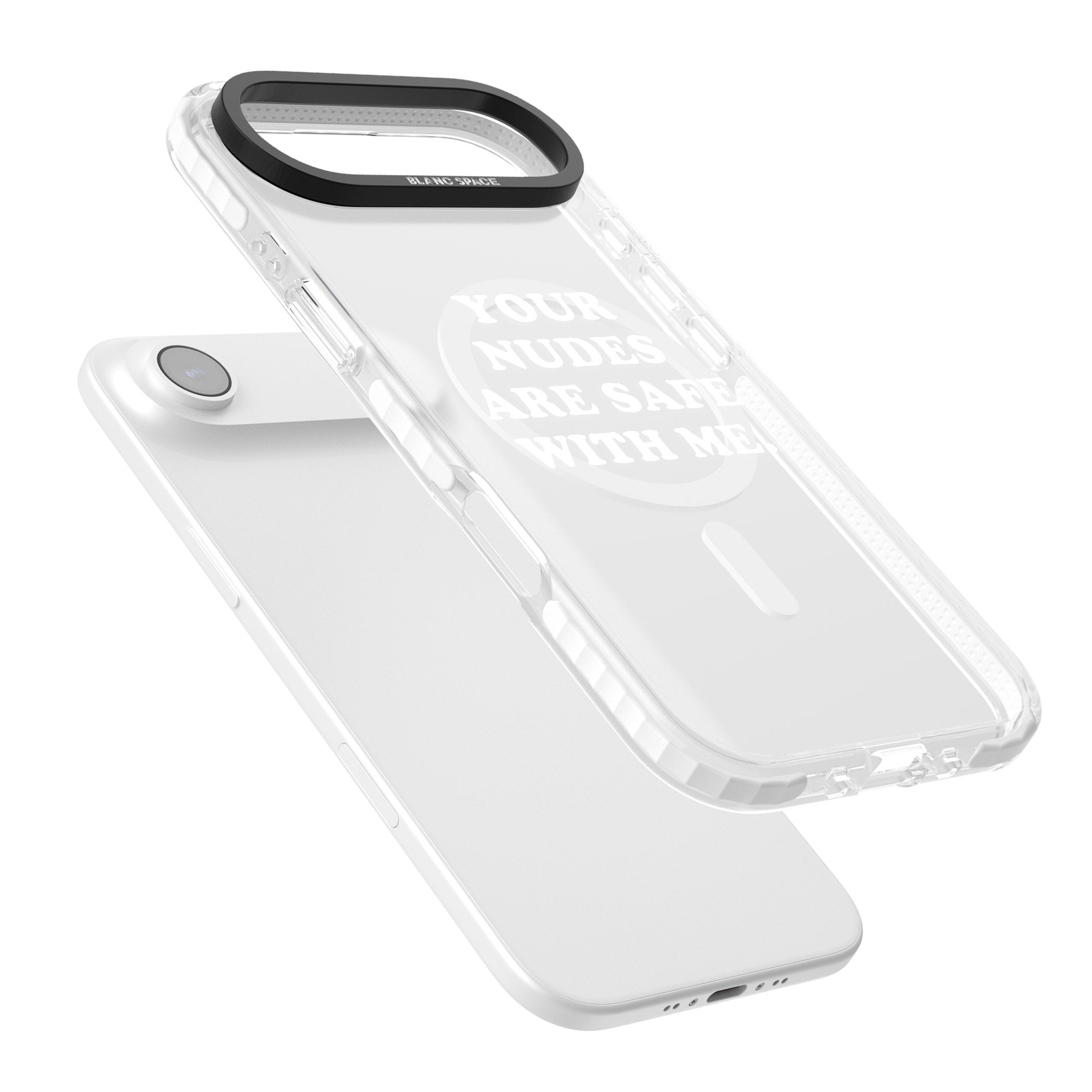 Your Nudes Are Safe White iPhone 17 Air Impact Pro Clear Phone Case Colours