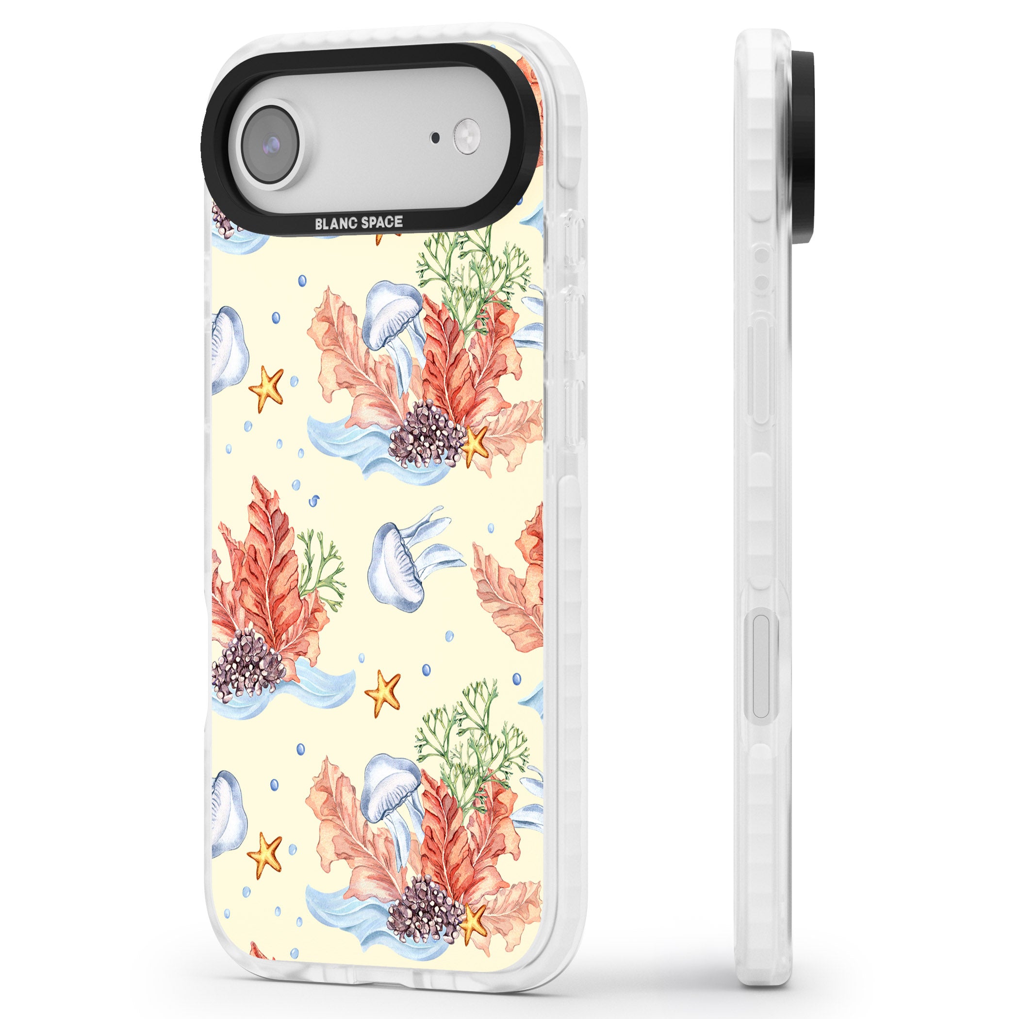 Coral Reef iPhone 17 Air Impact Pro Clear Phone Case Side Profile