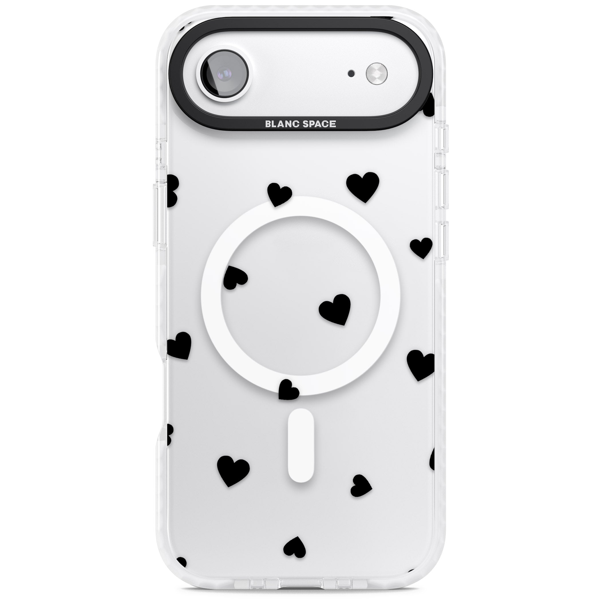 Black Hearts iPhone 17 Air Impact Pro Clear Phone Case