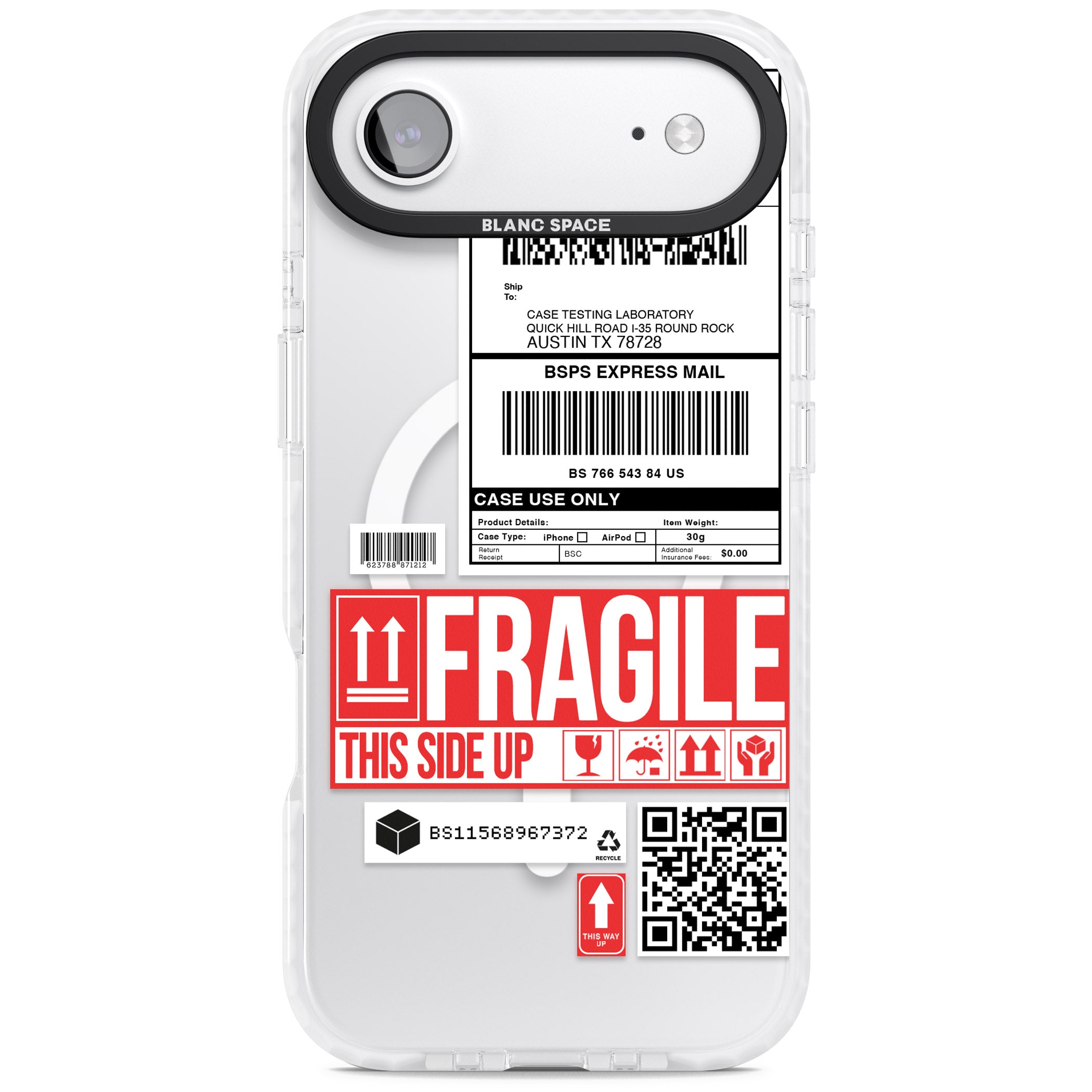 Shipping Label iPhone 17 Air Impact Pro Clear Phone Case