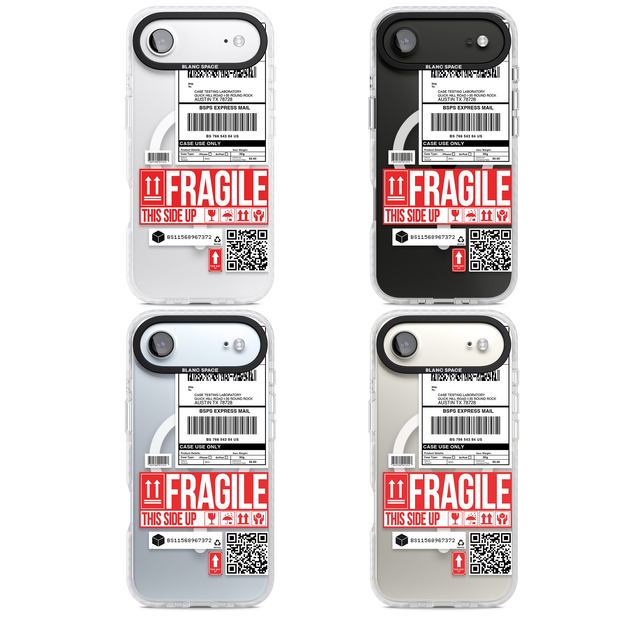 Shipping Label iPhone 17 Air Impact Pro Clear Phone Case APT Impact Protection