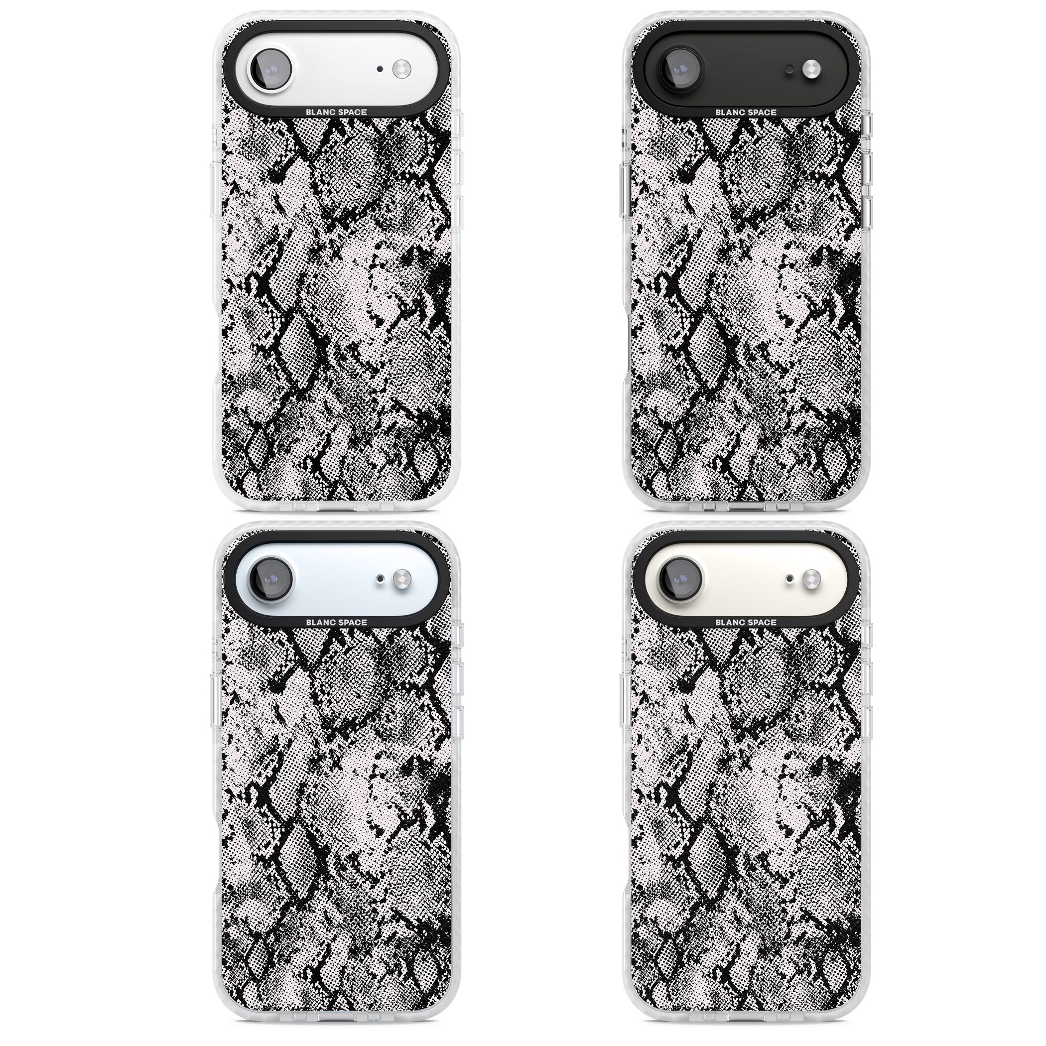 Pastel Snakeskin Grey iPhone 17 Air Impact Pro Clear Phone Case APT Impact Protection