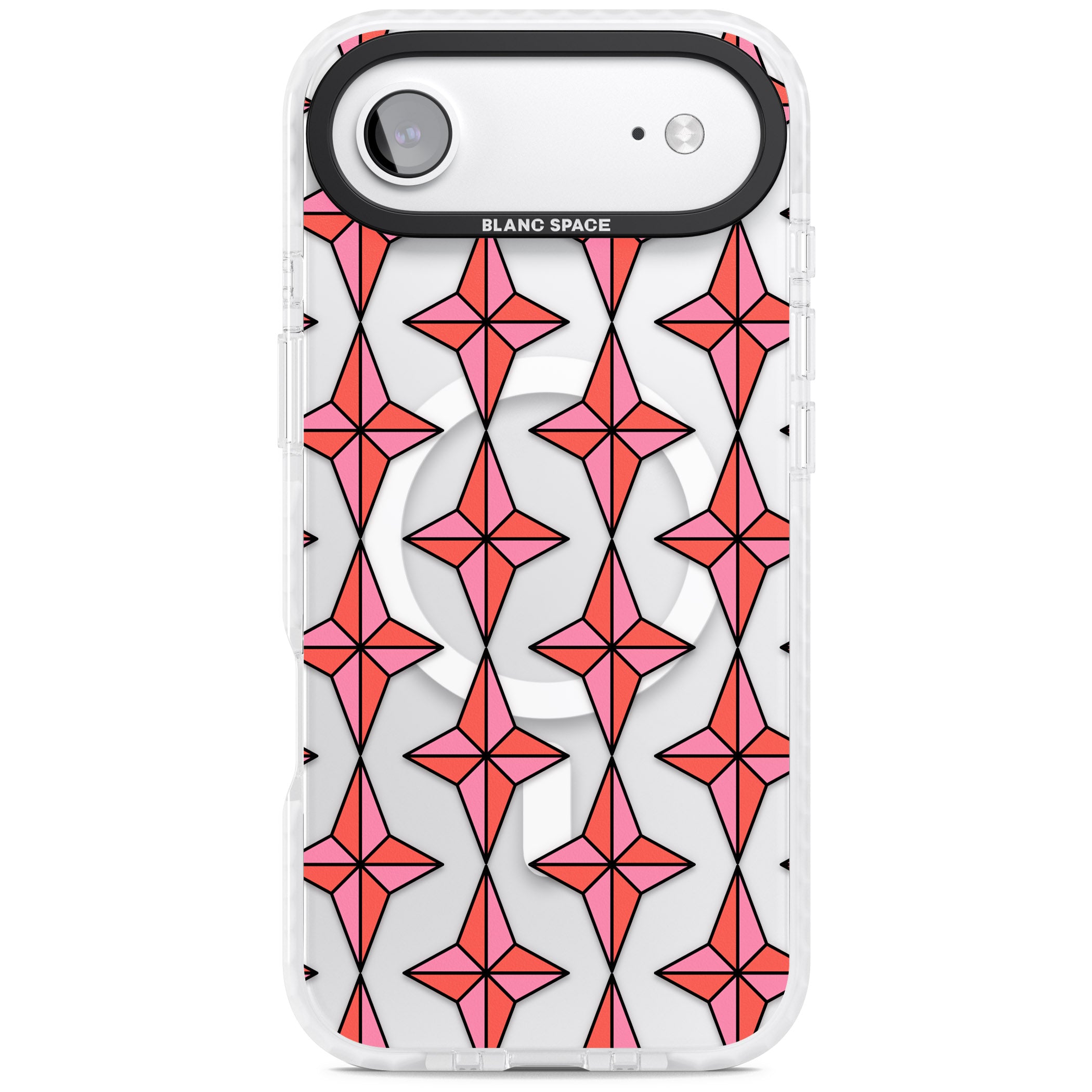 Rose Stars Pattern (Clear) iPhone 17 Air Impact Pro Clear Phone Case