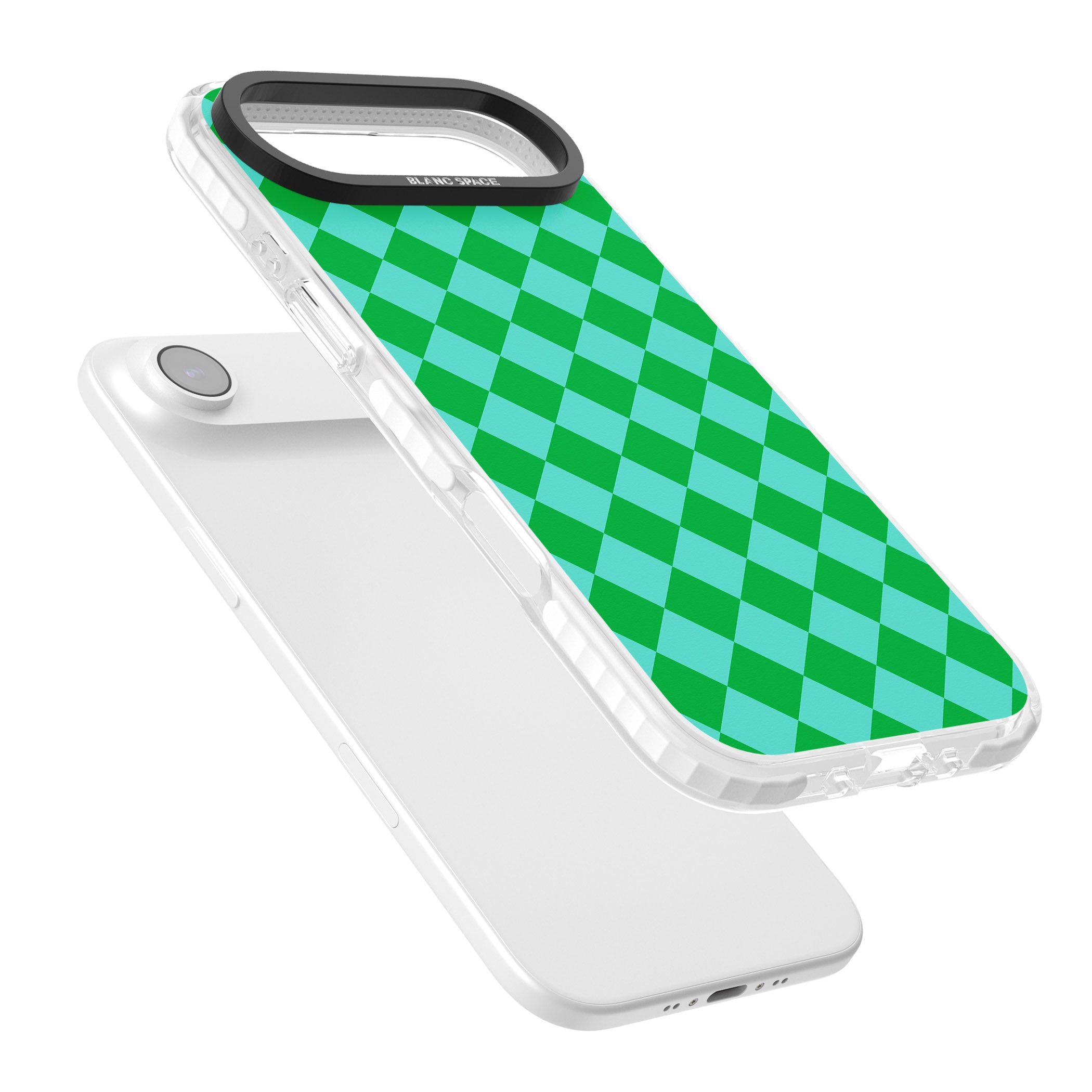 Retro Green Diamond Plaid iPhone 17 Air Impact Pro Clear Phone Case Colours