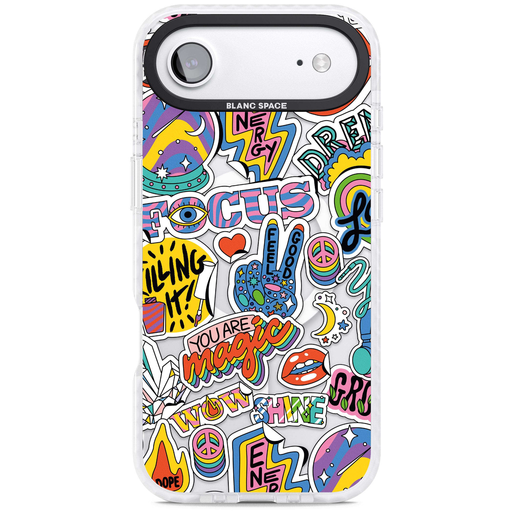 Magic Sticker Collage iPhone 17 Air Impact Pro Clear Phone Case