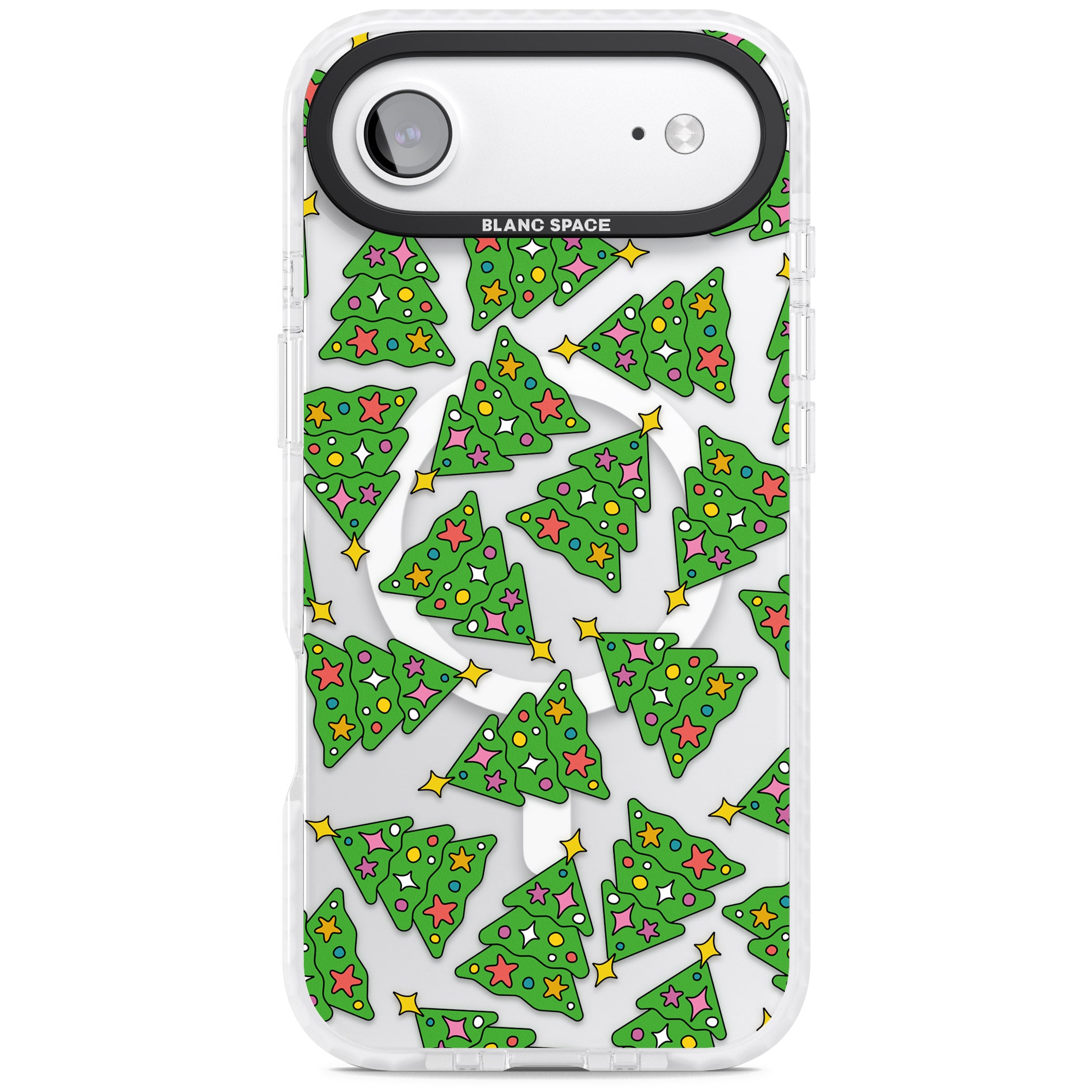Christmas Tree Pattern iPhone 17 Air Impact Pro Clear Phone Case
