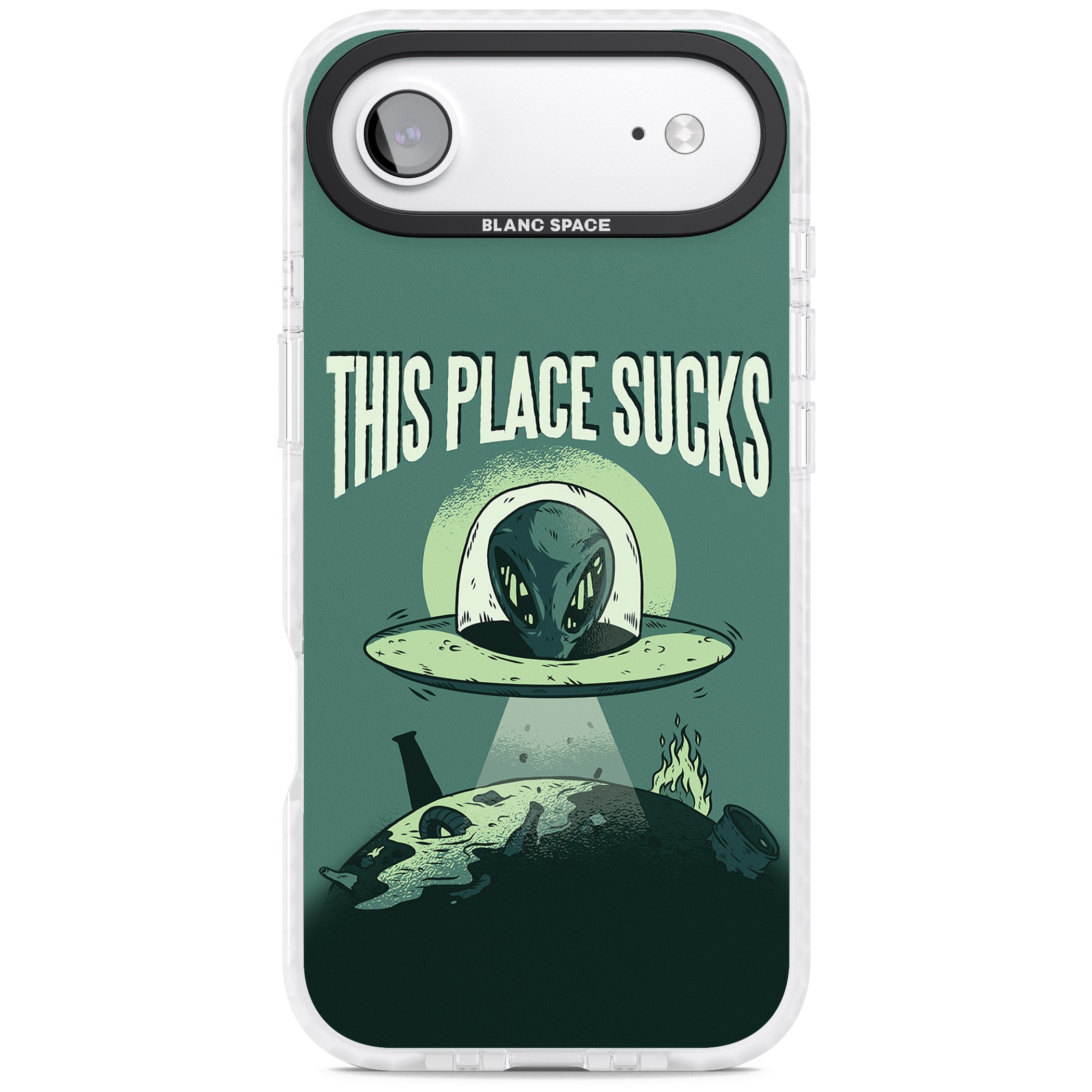 Earth Sucks iPhone 17 Air Impact Pro Clear Phone Case