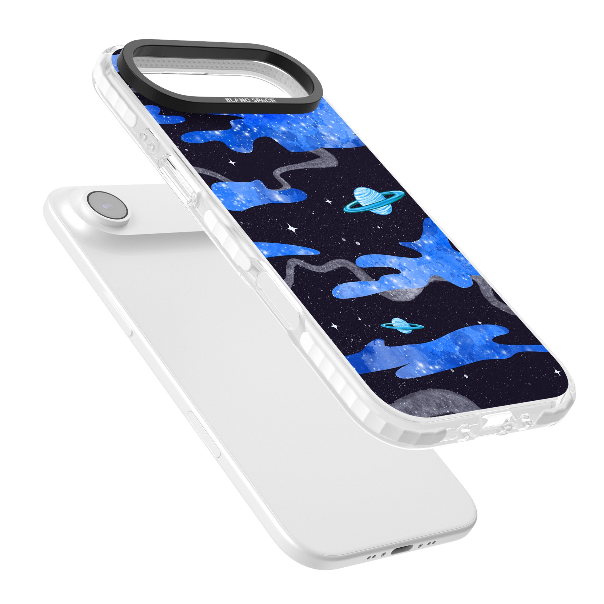 Blue Galaxy iPhone 17 Air Impact Pro Clear Phone Case Colours