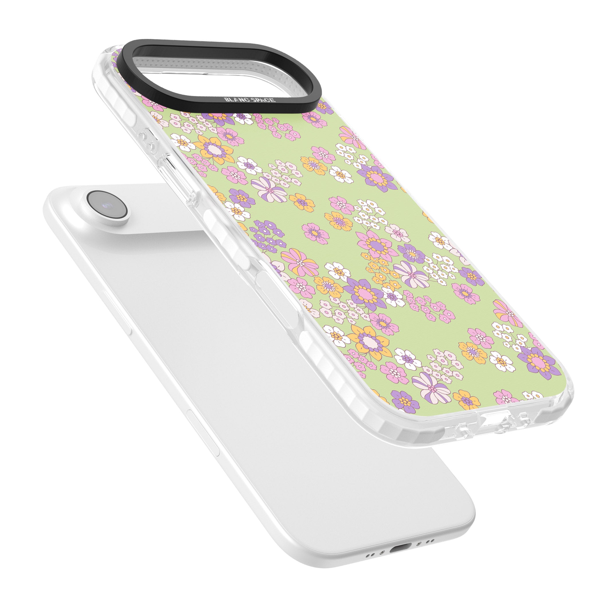 Grass Green Flowers iPhone 17 Air Impact Pro Clear Phone Case Colours