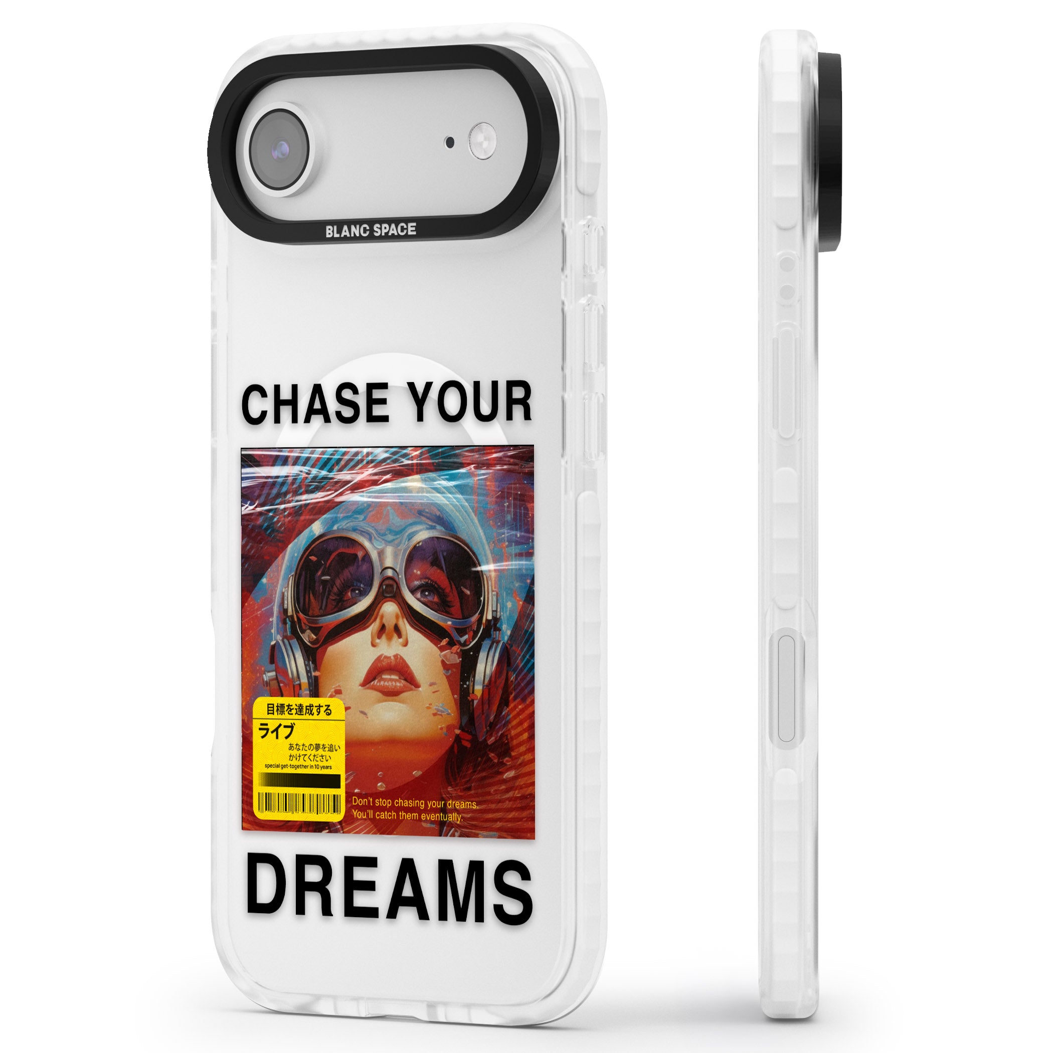 Chase Your Dreams iPhone 17 Air Impact Pro Clear Phone Case Side Profile