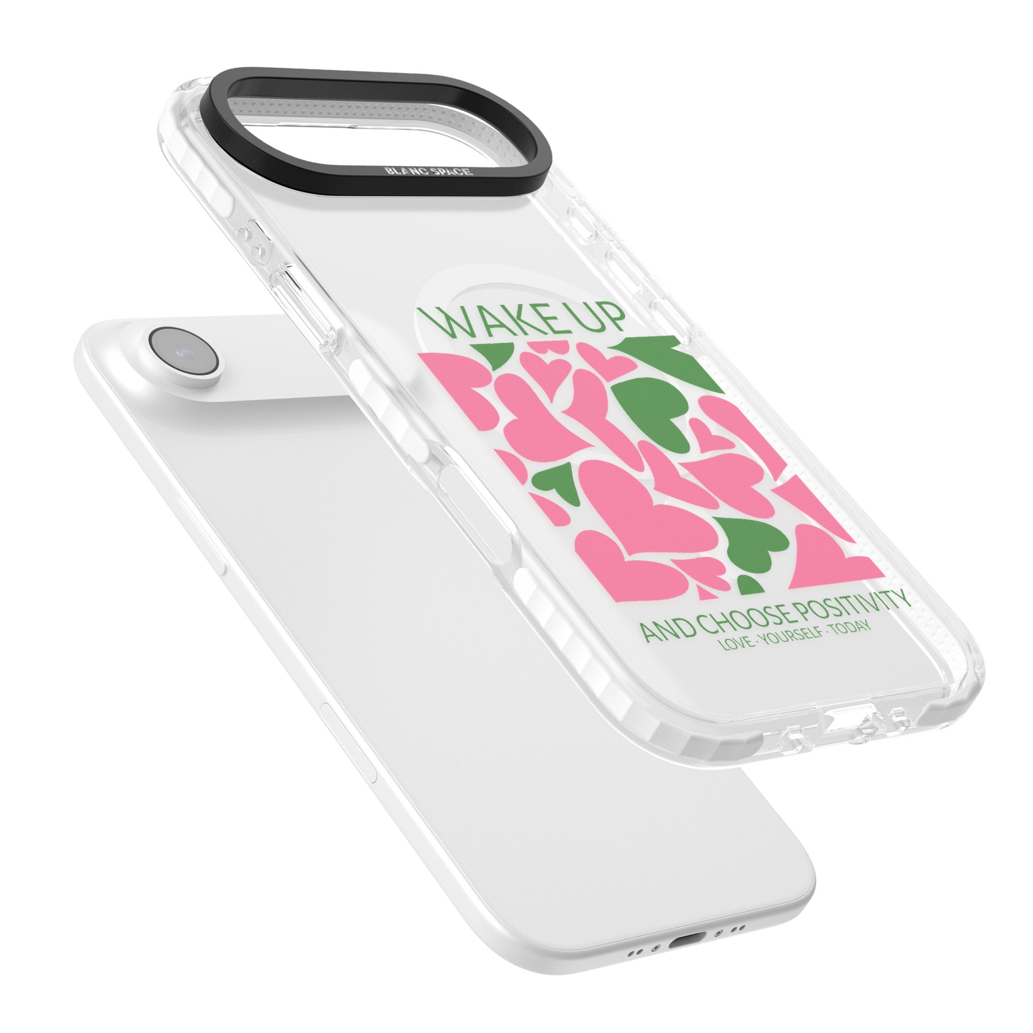 Wake Up And Choose Positivity iPhone 17 Air Impact Pro Clear Phone Case Colours