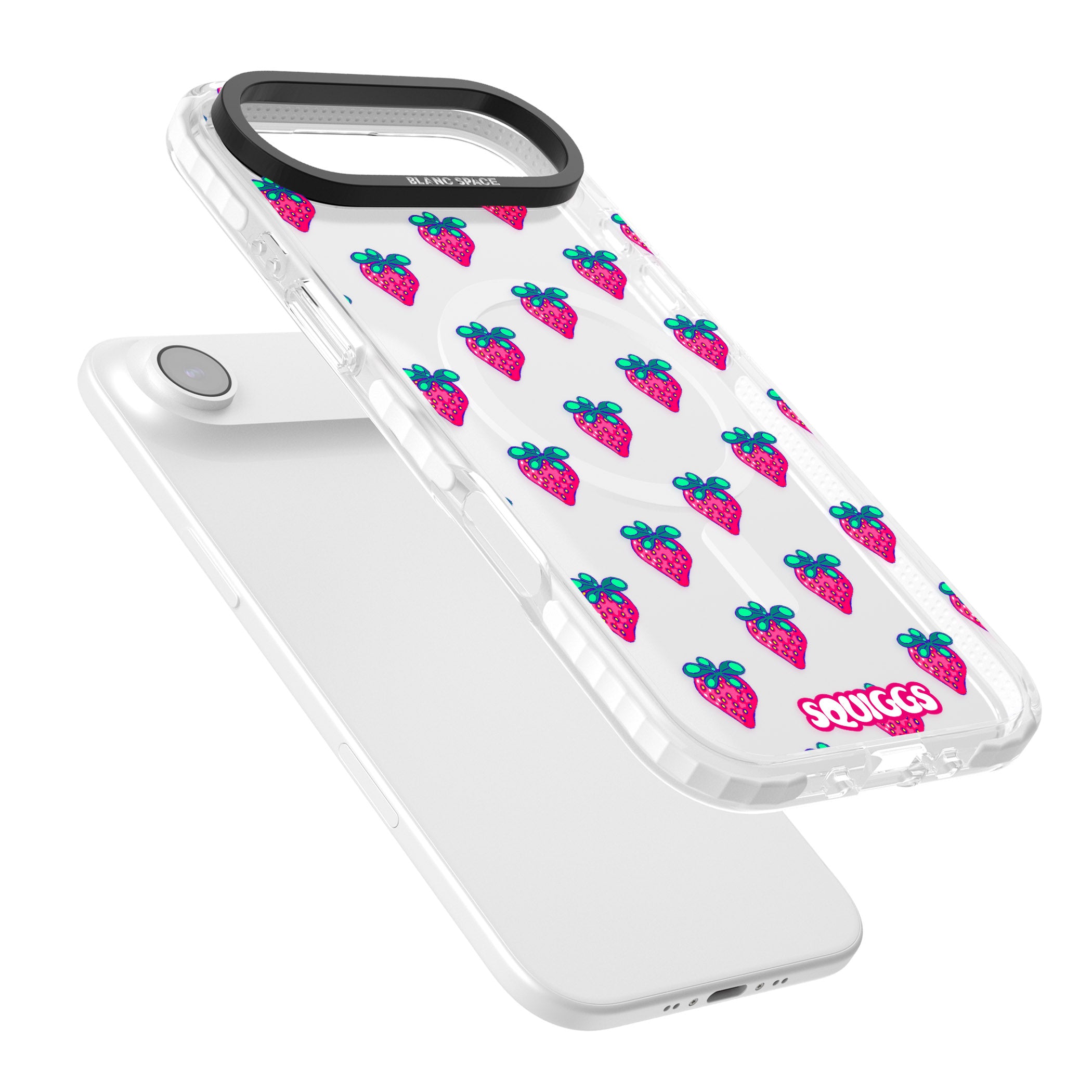 Strawberry Patch iPhone 17 Air Impact Pro Clear Phone Case Colours