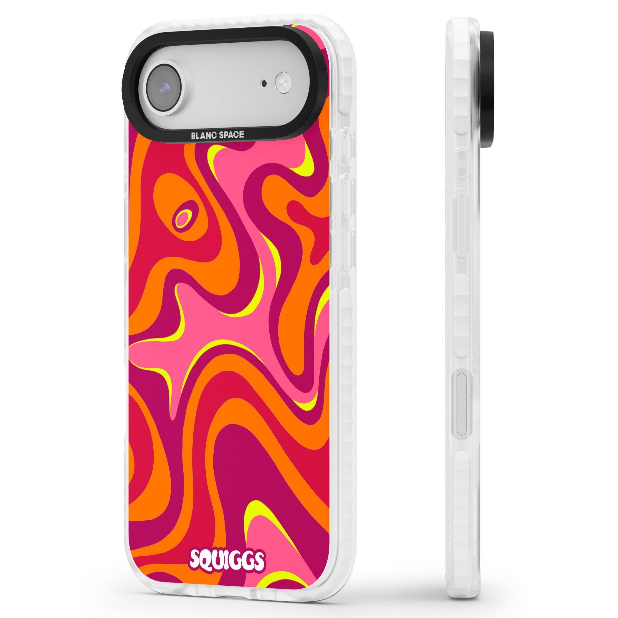 Hot Lava iPhone 17 Air Impact Pro Clear Phone Case Side Profile