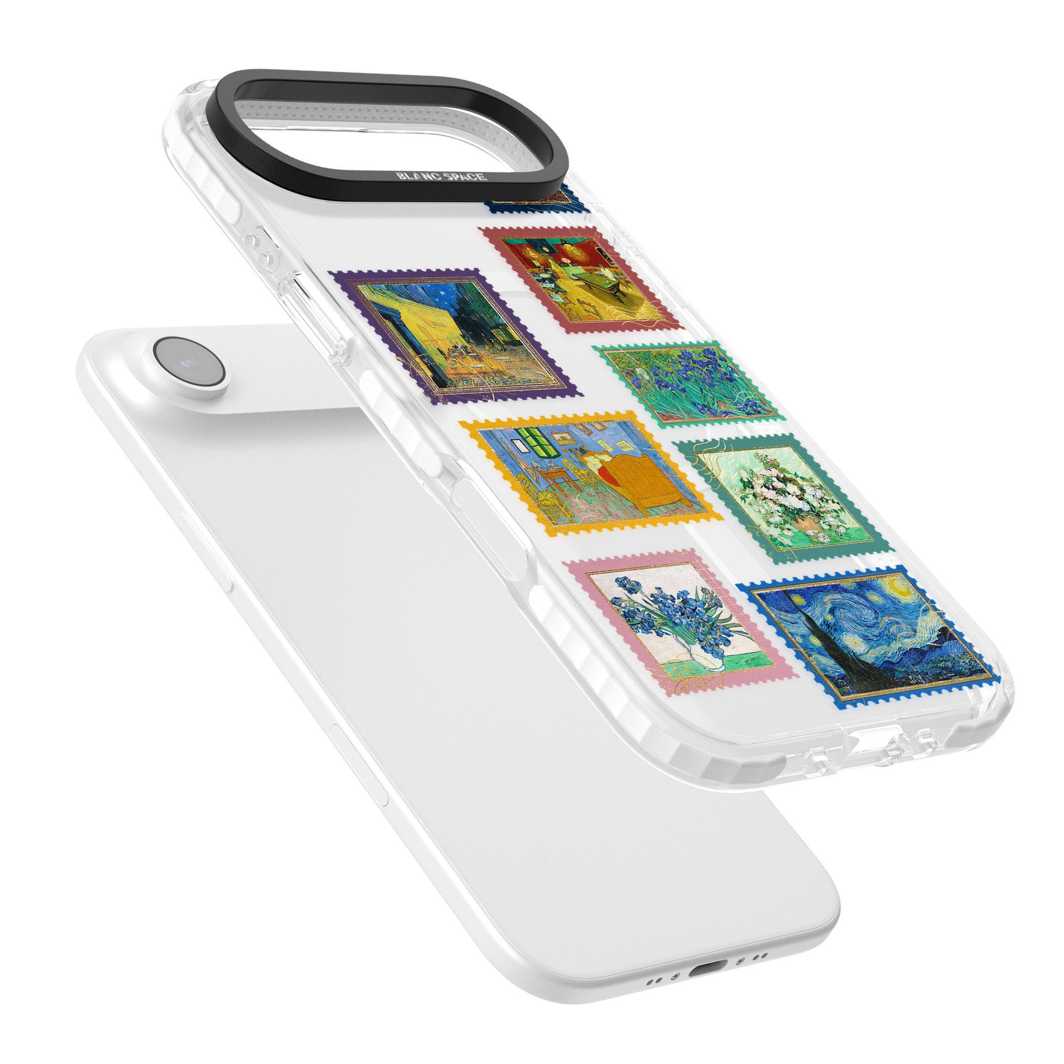 Colourful Vintage Art Stamps iPhone 17 Air Impact Pro Clear Phone Case Colours