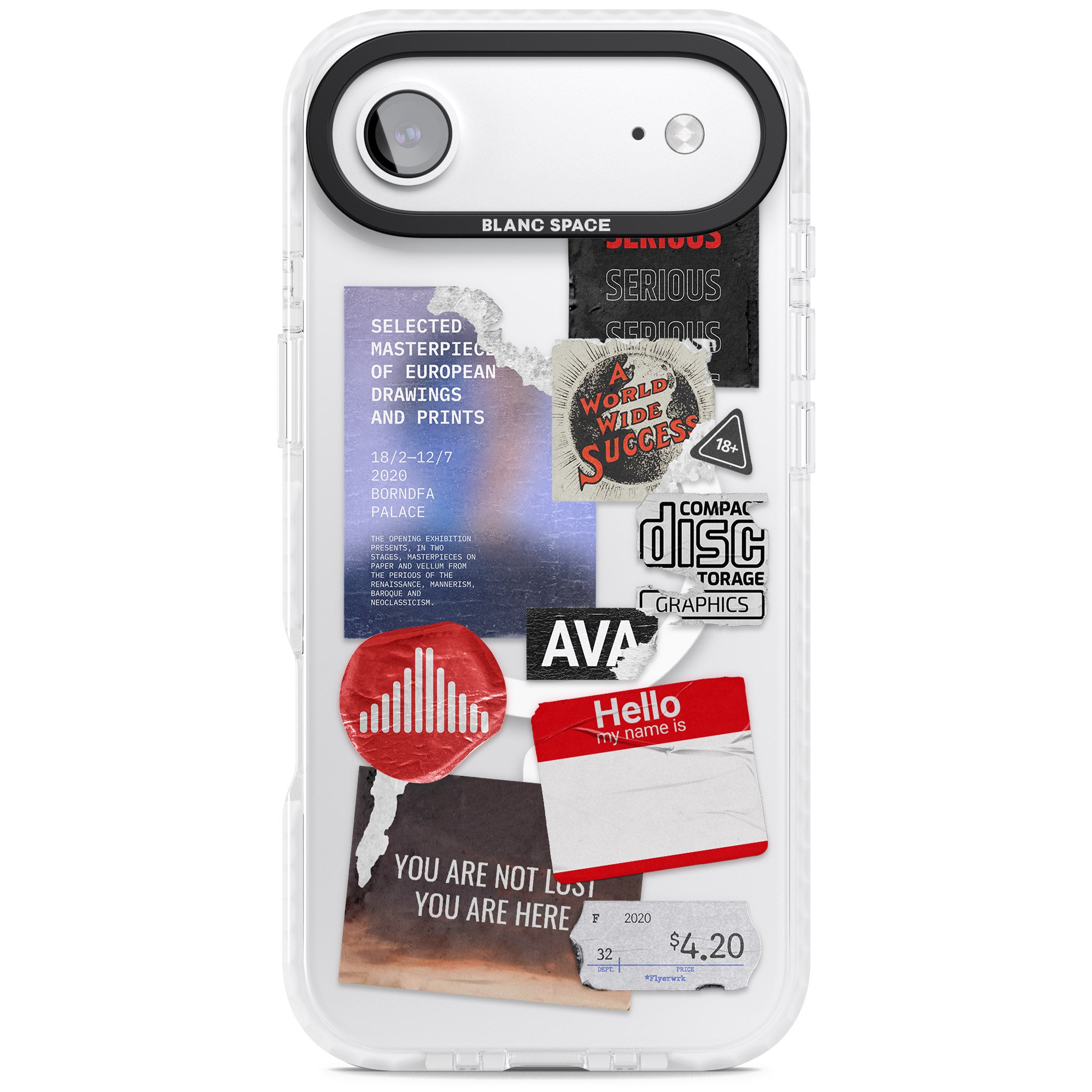 Red & Black Sticker Mix iPhone 17 Air Impact Pro Clear Phone Case