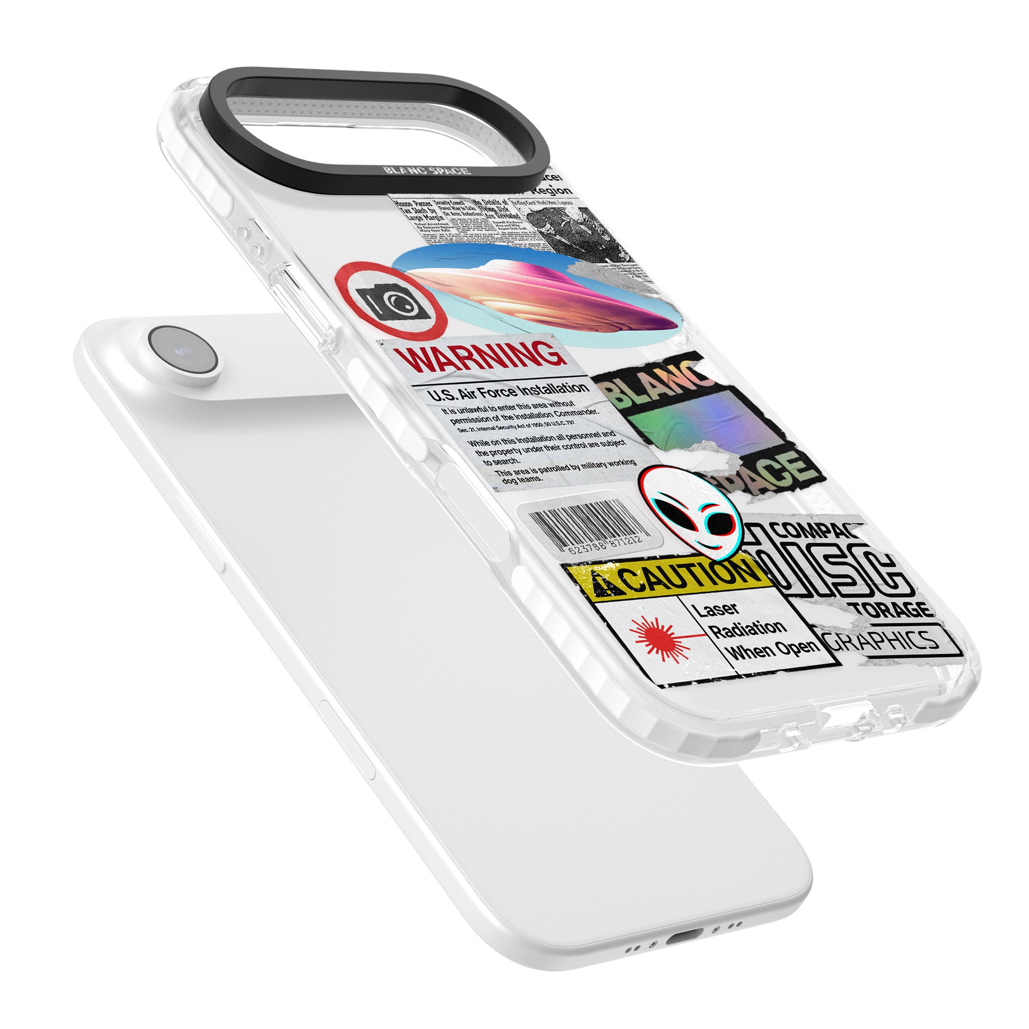 Cosmic Encounters iPhone 17 Air Impact Pro Clear Phone Case Colours