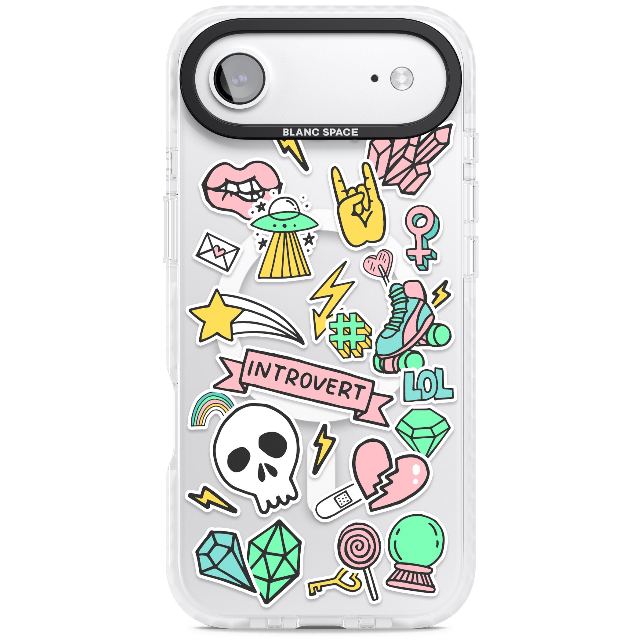 Introvert Sticker iPhone 17 Air Impact Pro Clear Phone Case