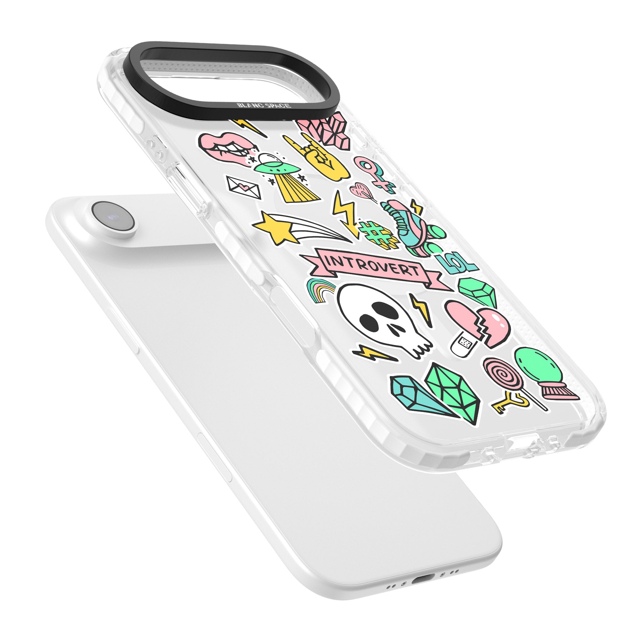 Introvert Sticker iPhone 17 Air Impact Pro Clear Phone Case Colours
