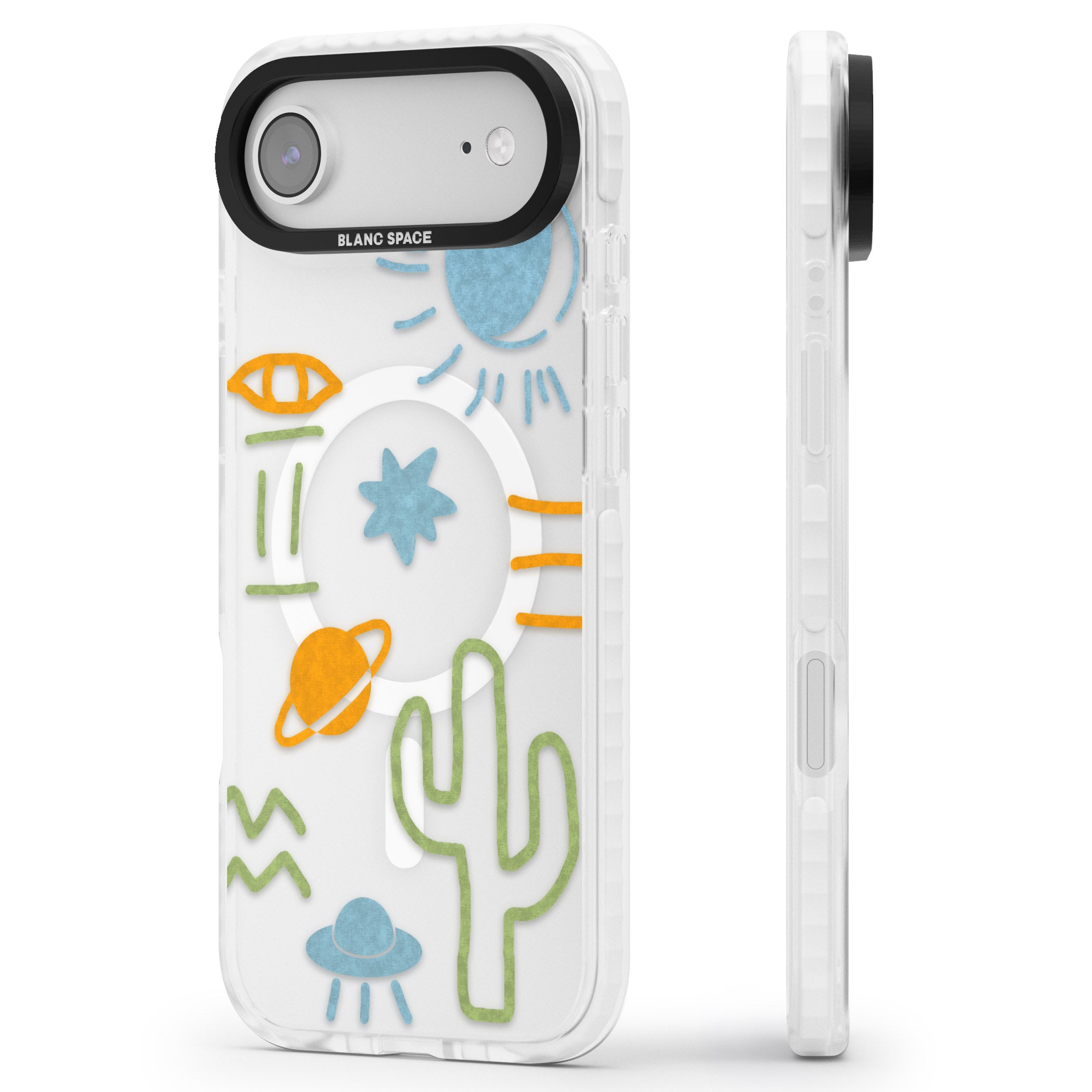 Summer Heat iPhone 17 Air Impact Pro Clear Phone Case Side Profile